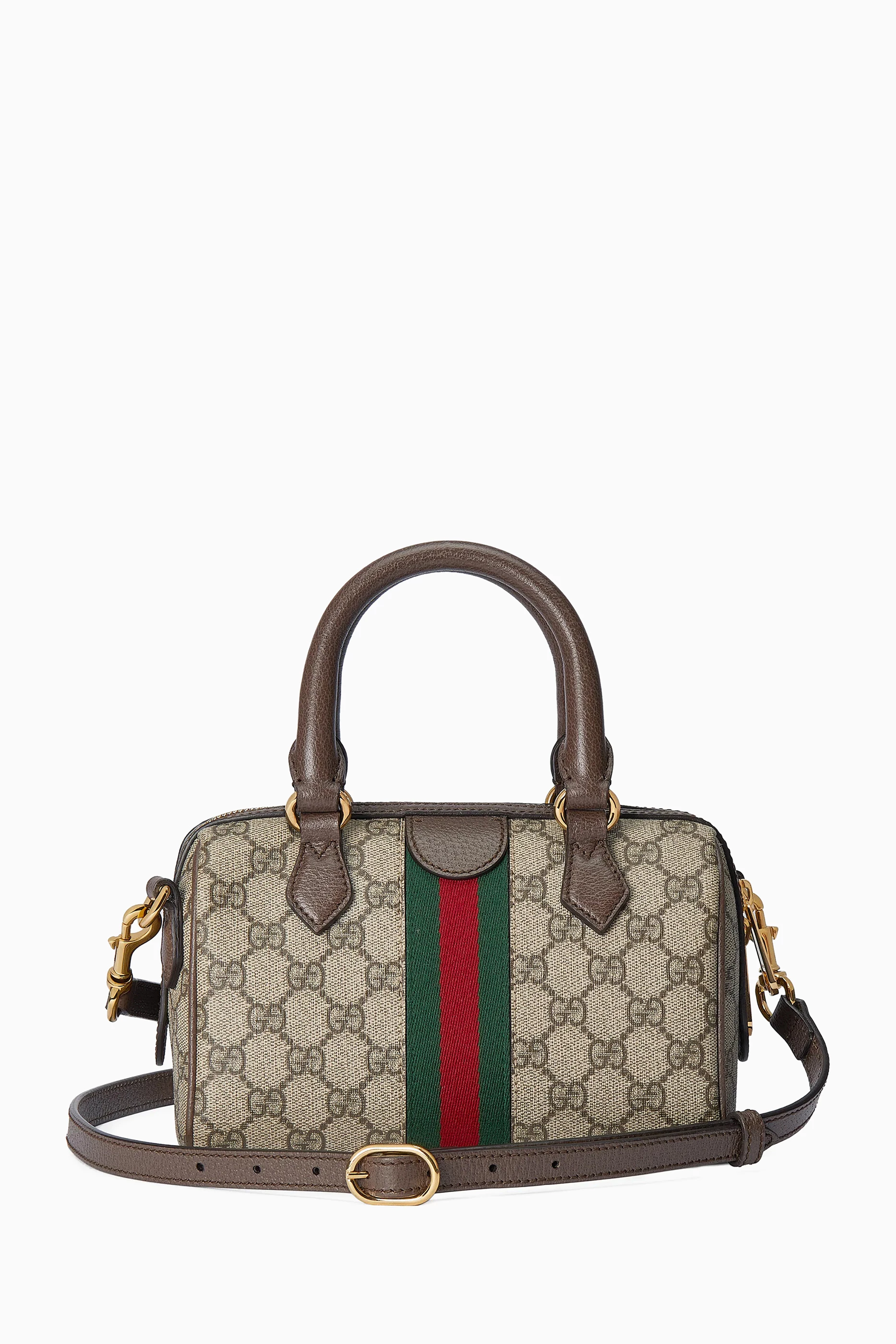 Buy Gucci Brown Mini Ophidia GG Top handle Bag in GG Supreme Canvas For Women Online Ounass UAE