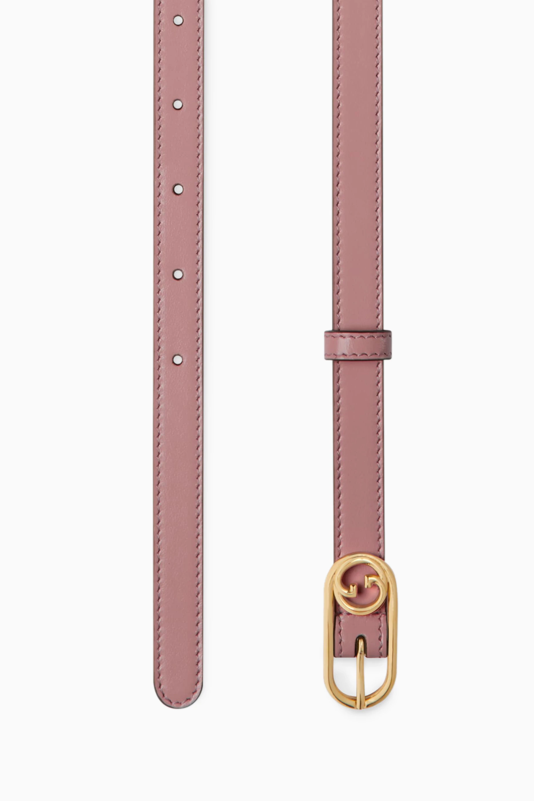 Buy Gucci Pink Round Interlocking G Thin Belt in Leather For Women Online Ounass UAE