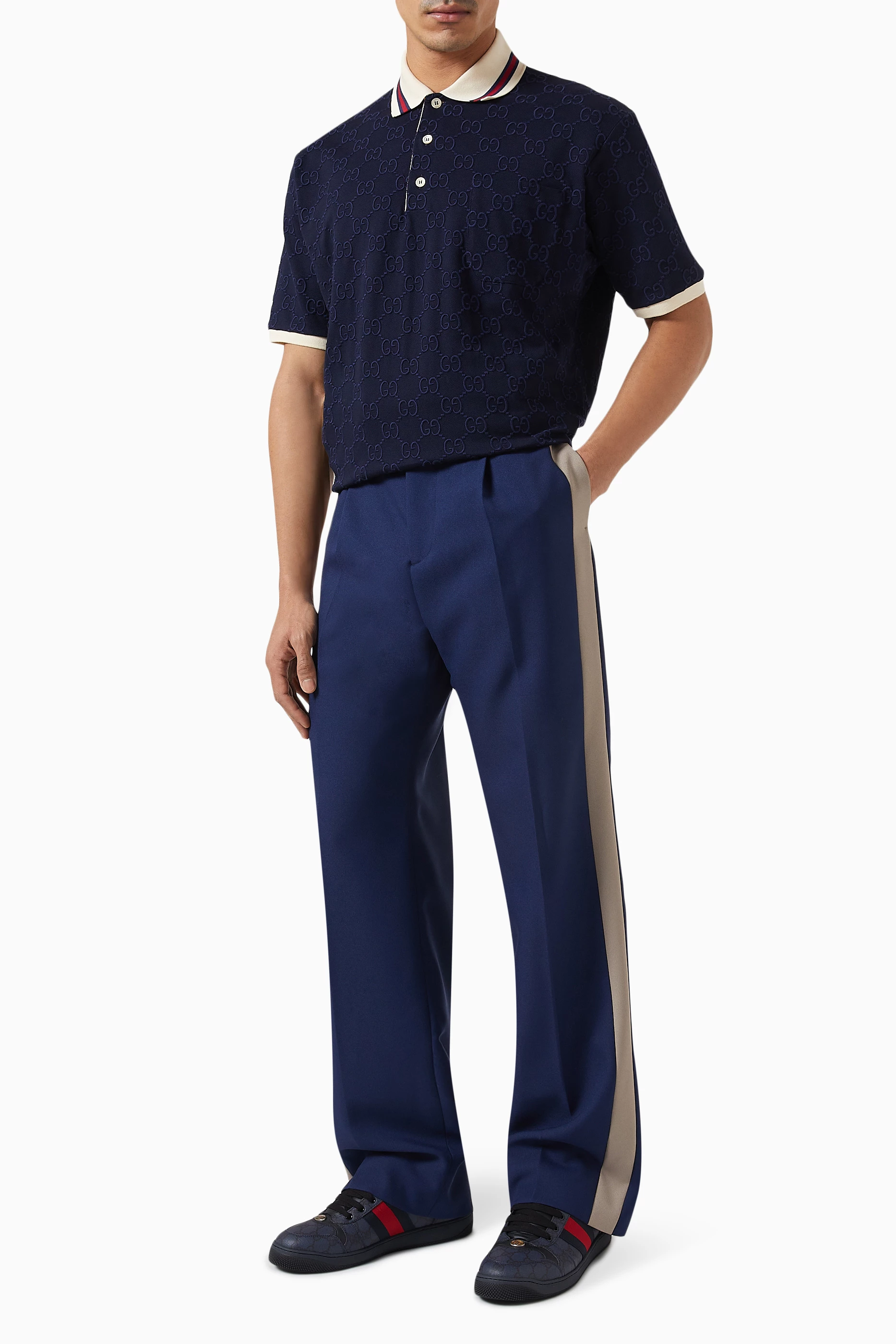Gucci polo shirt gg print store