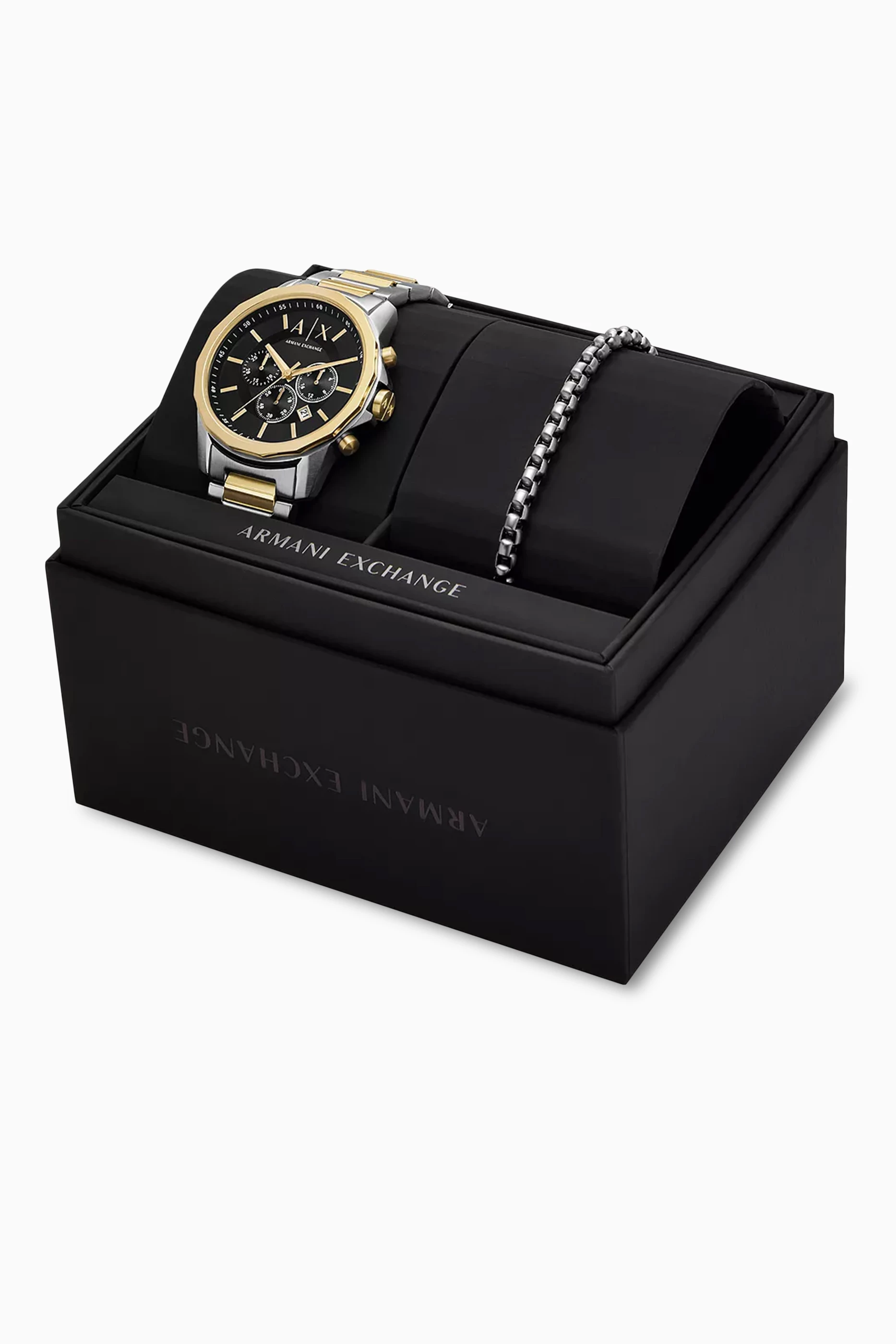 Buy Armani Exchange Multicolour Banks Chronograph Watch Bracelet Set 44mm For Men Online Ounass UAE
