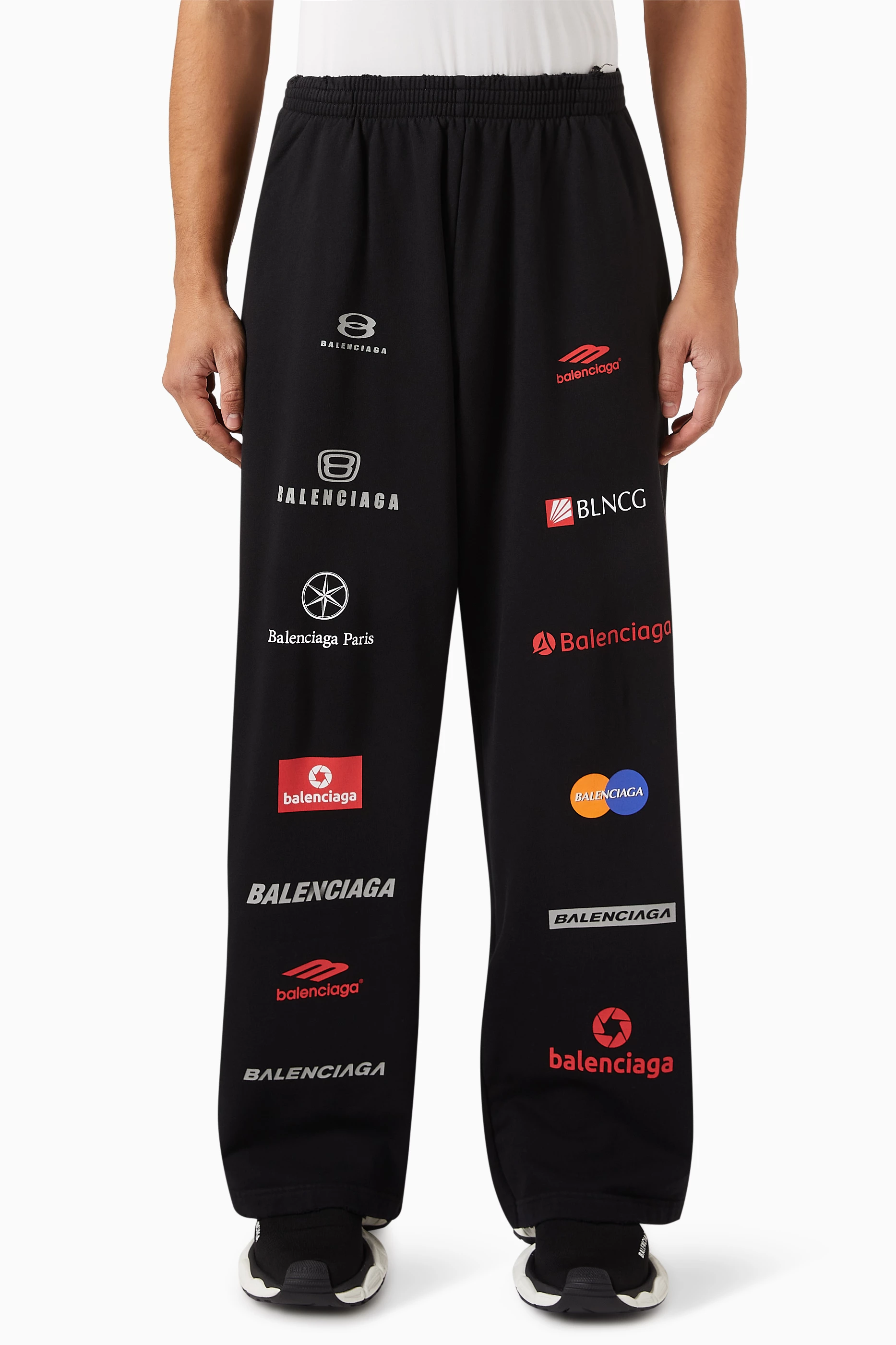 BALENCIAGA Unisex Top League Baggy Sweatpants in Cotton-fleece