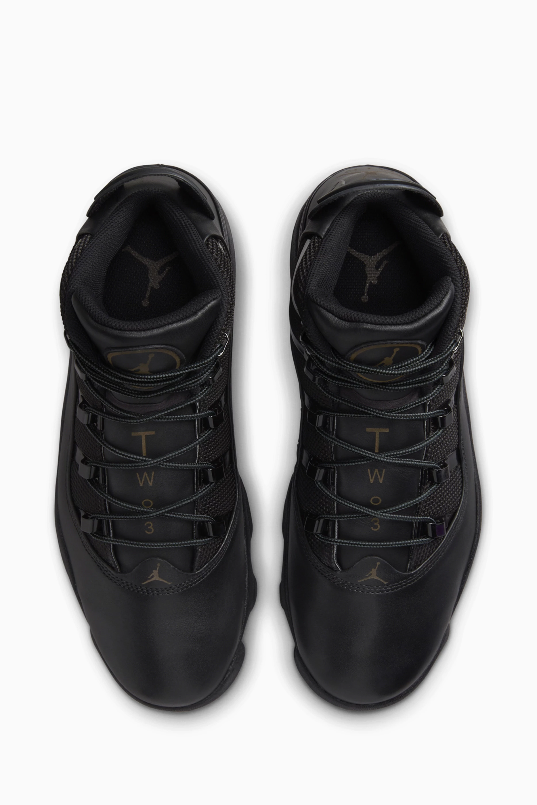 Buy Jordan Black Winterized Rings Boots in Leather For Men