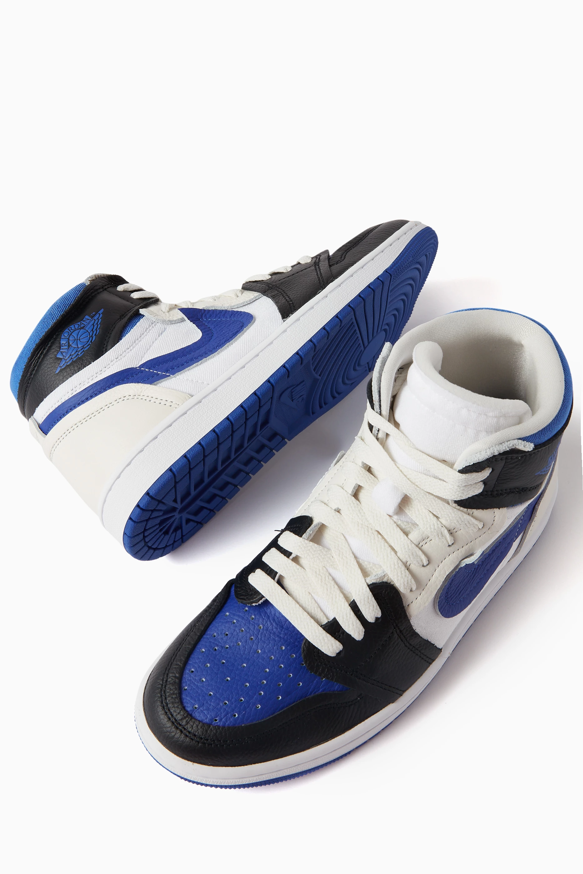 Buy Jordan Blue Air Jordan 1 MM High top Sneakers in Leather For Women Online Ounass UAE