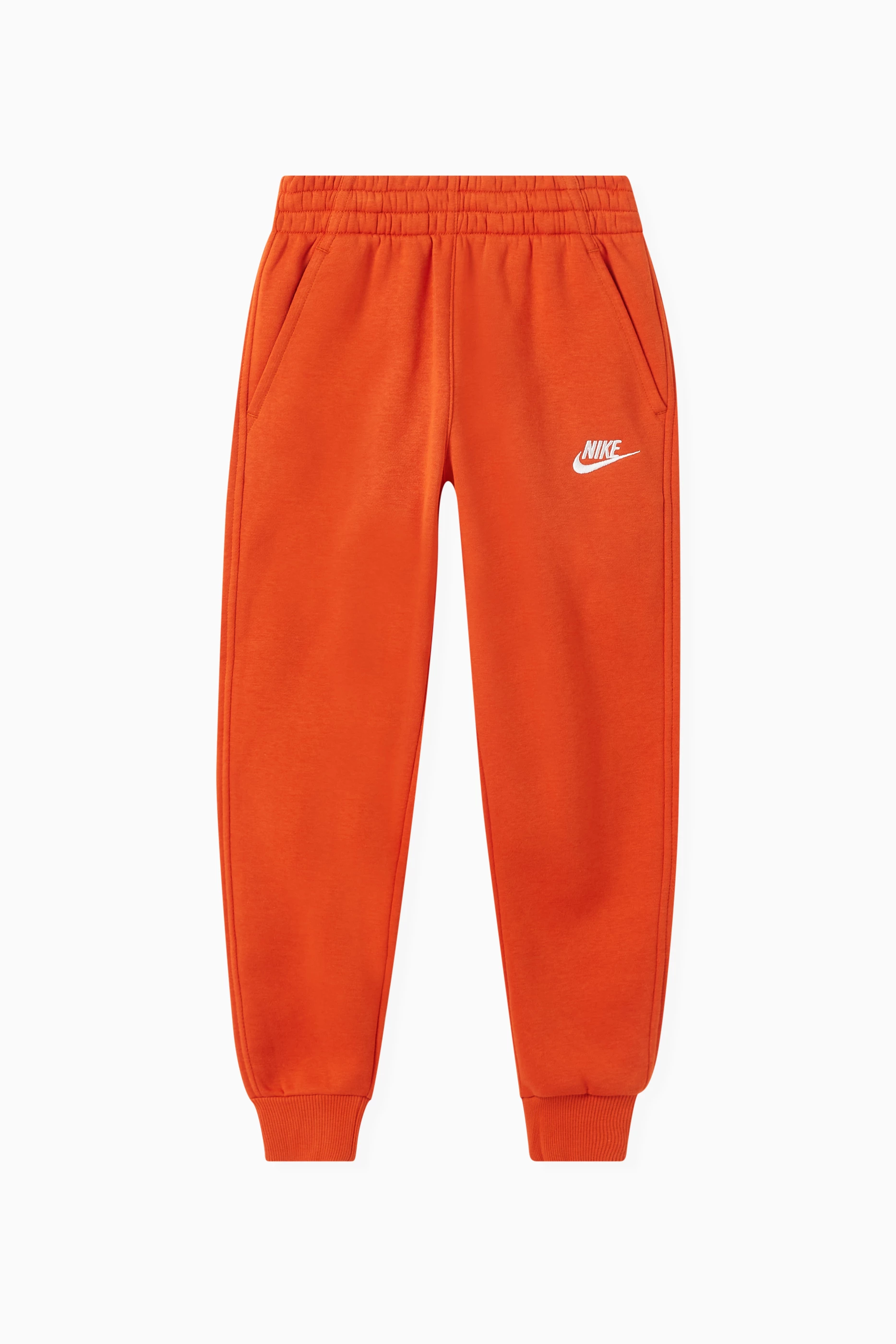 Buy Nike Orange Sportswear Club Sweatpants in Fleece For Boys Online Ounass UAE