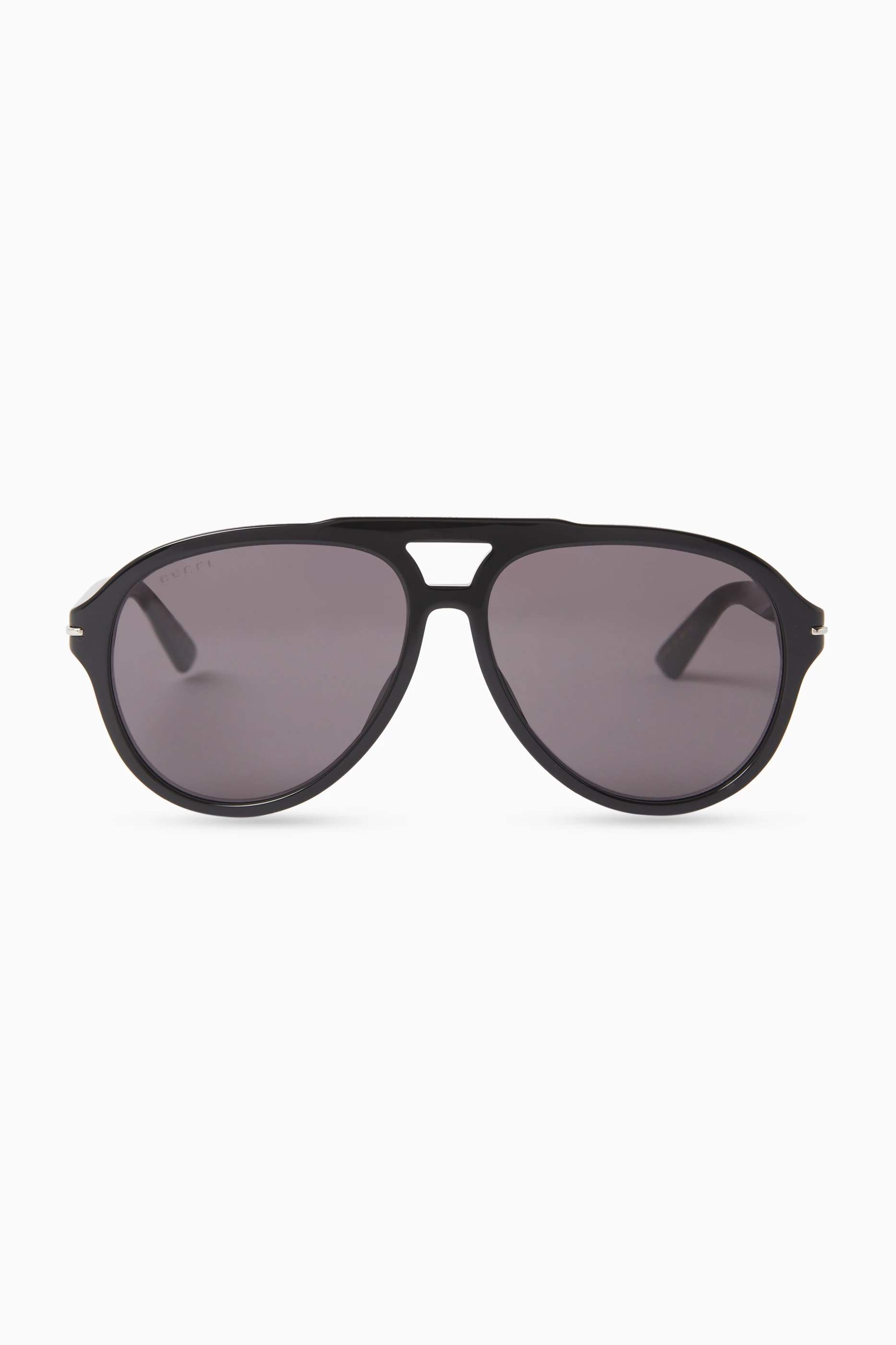 Buy Gucci Black Navigator Sunglasses in Recycled Acetate For Men Online Ounass UAE