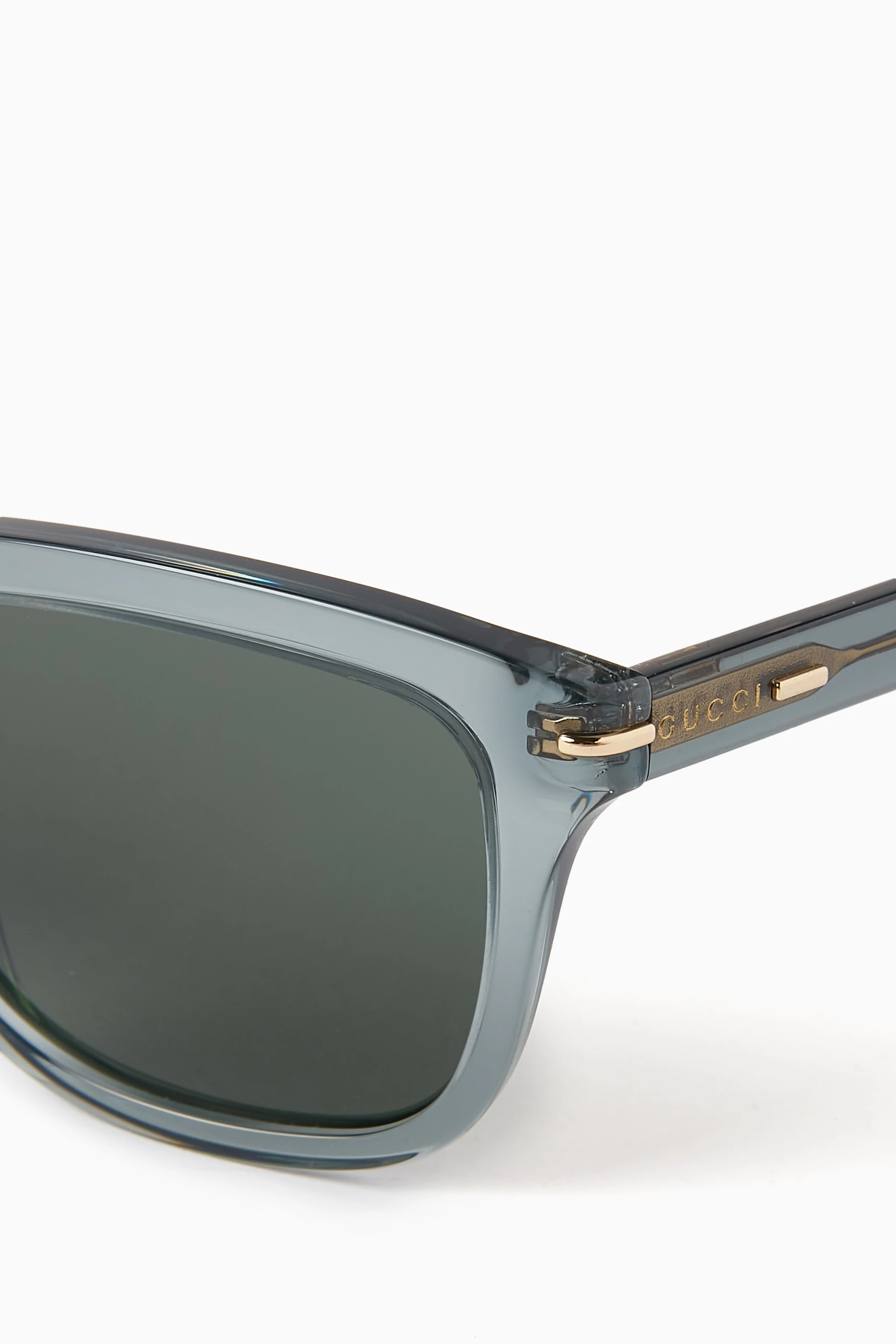 Buy Gucci Blue Transparent Sunglasses in Recycled Acetate For Men Online Ounass UAE