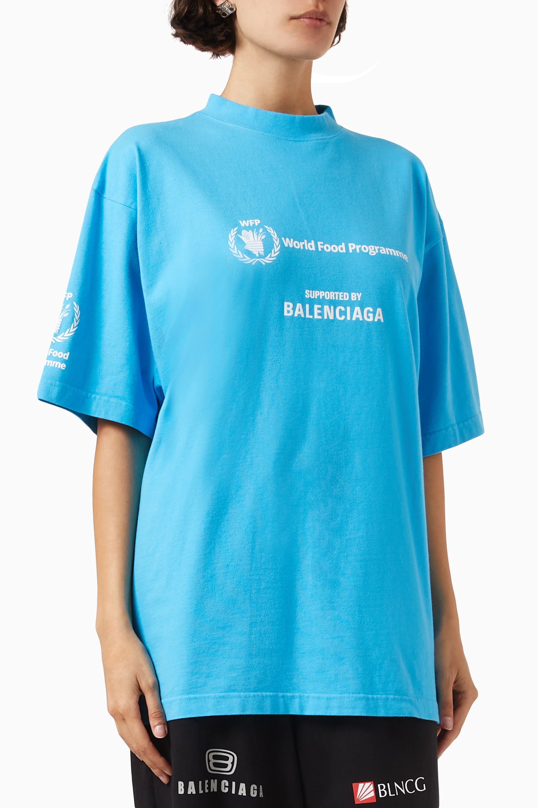 Buy Balenciaga Blue WFP Medium-fit T-shirt in Vintage Jersey