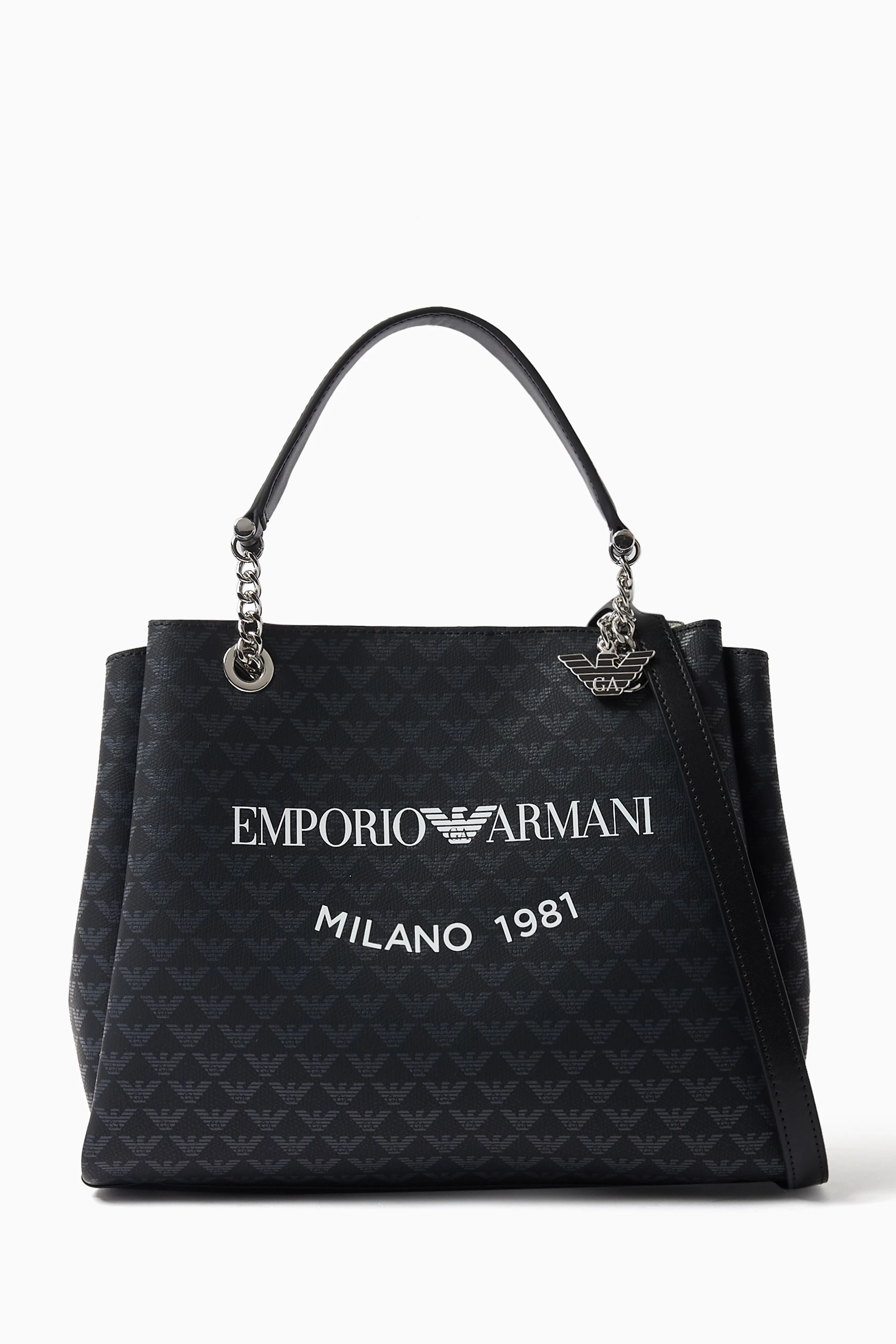 Emporio armani logo tote bag top