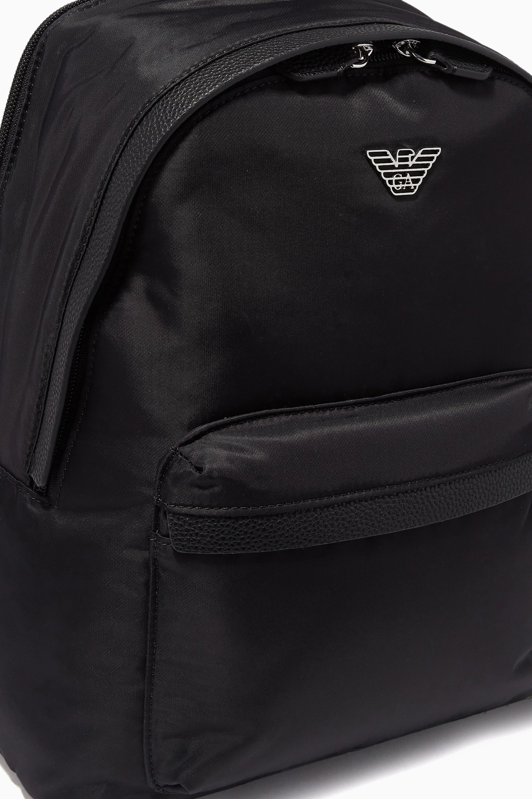 Emporio armani black backpack outlet
