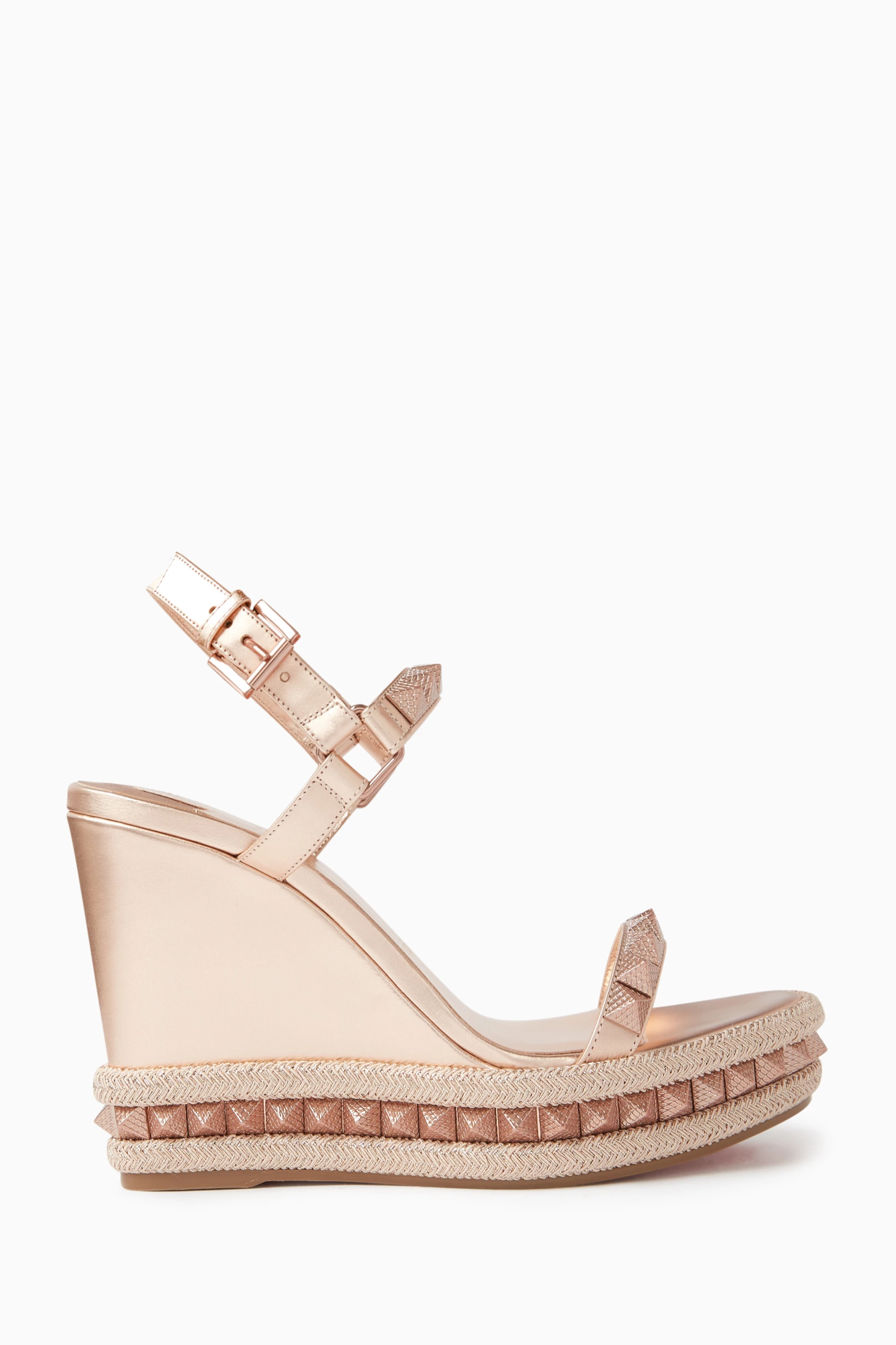 White louboutin wedges 2025
