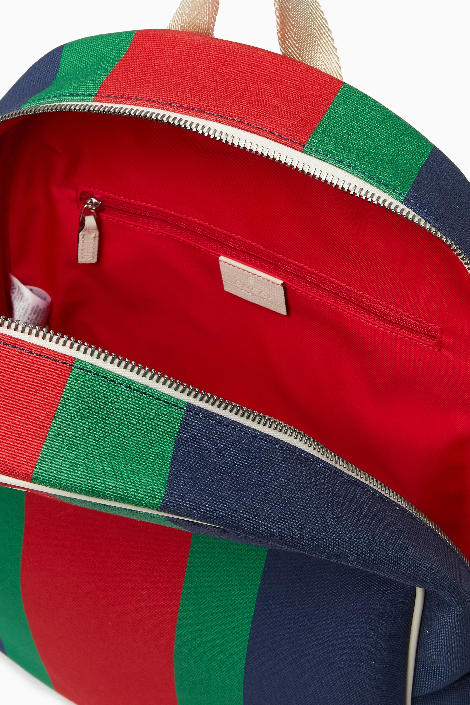 Gucci stripe backpack top