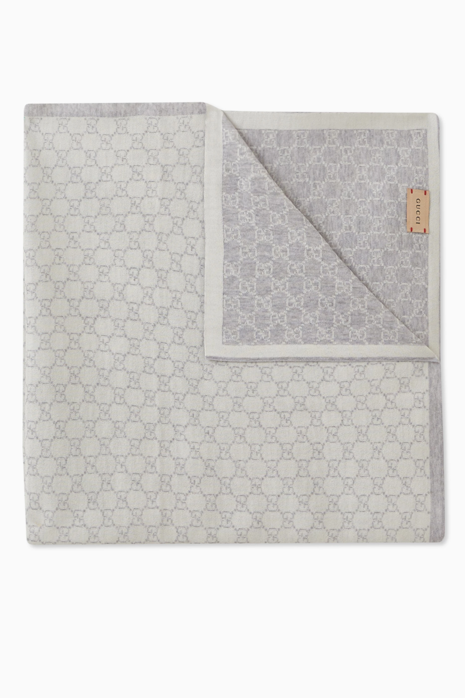 Buy Gucci Grey GG Blanket in Wool For Baby Girls Online Ounass UAE