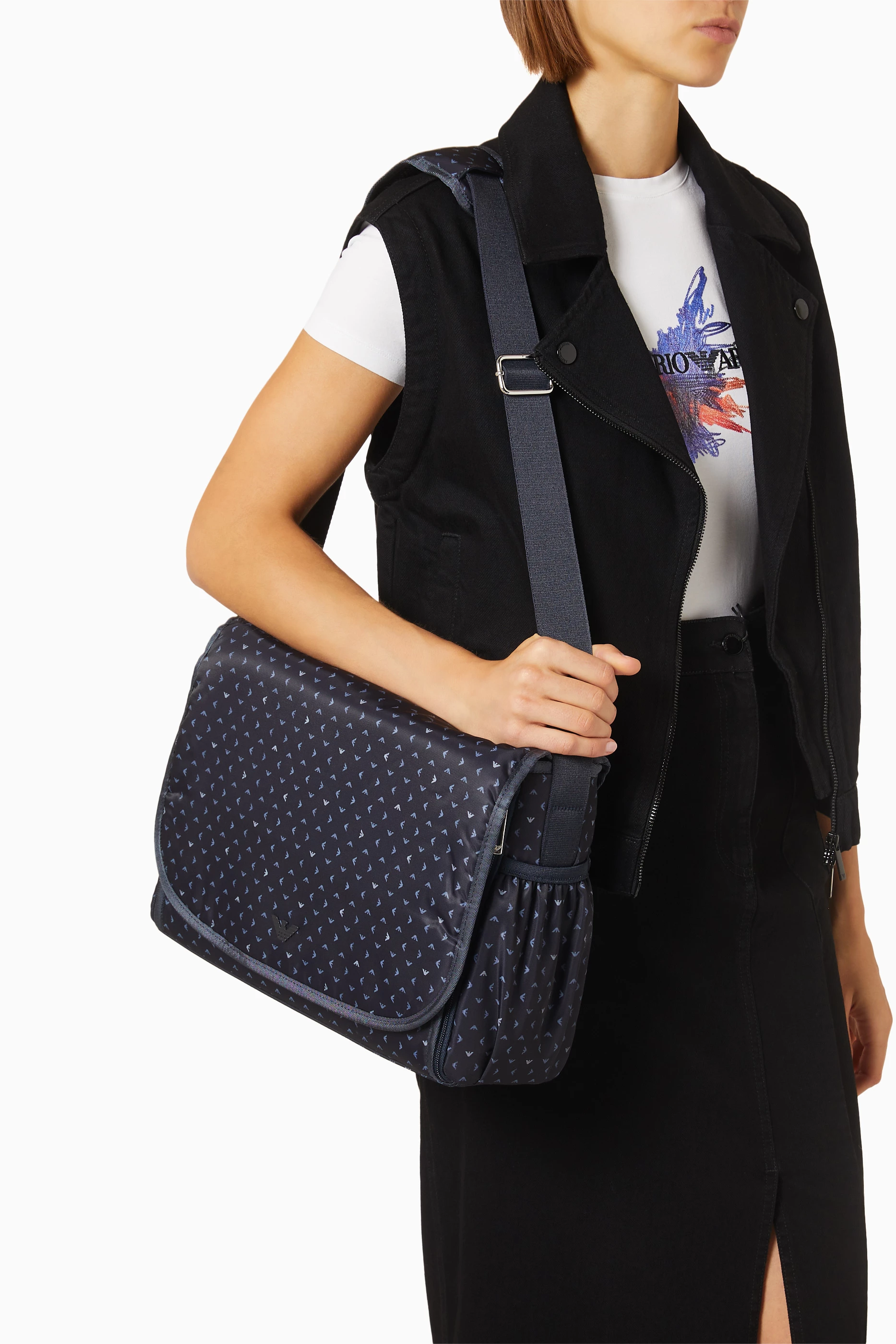 Armani exchange diaper bag clearance