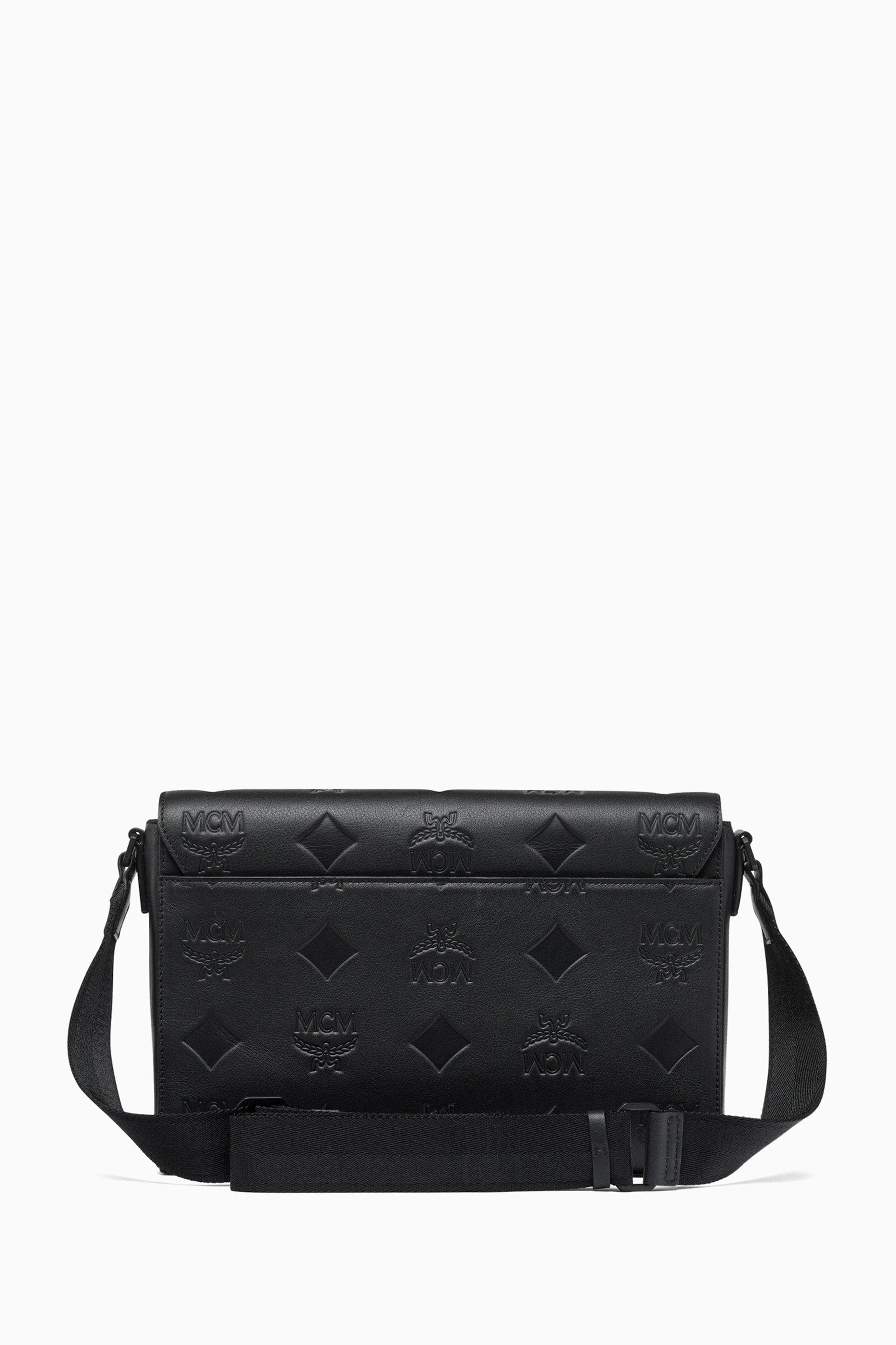 Buy MCM Black Klassik Messenger Bag in Natural Nappa Leather For Men Online Ounass UAE