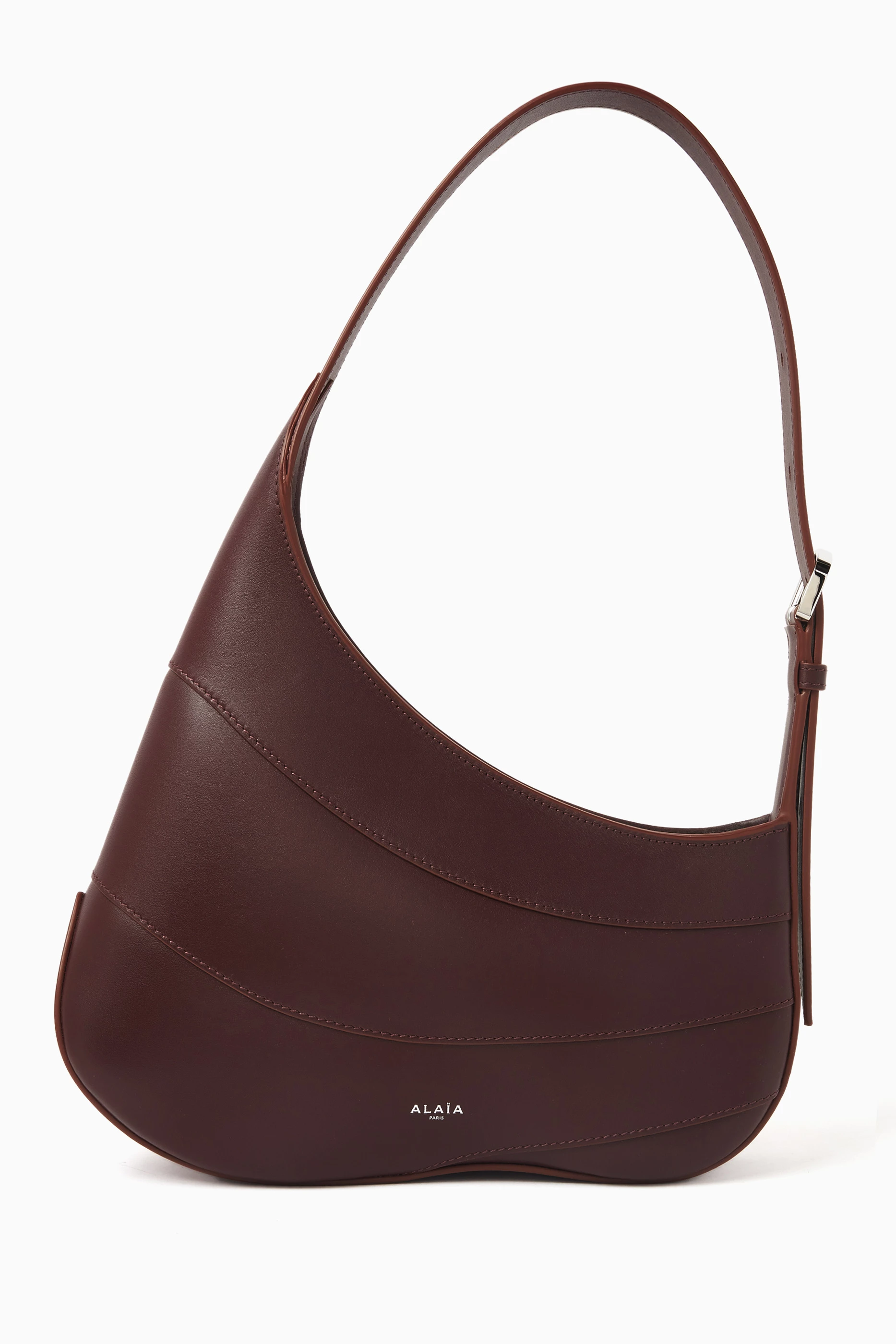 Buy Alaïa Brown Djinn Shoulder Bag in Smooth Leather For Women