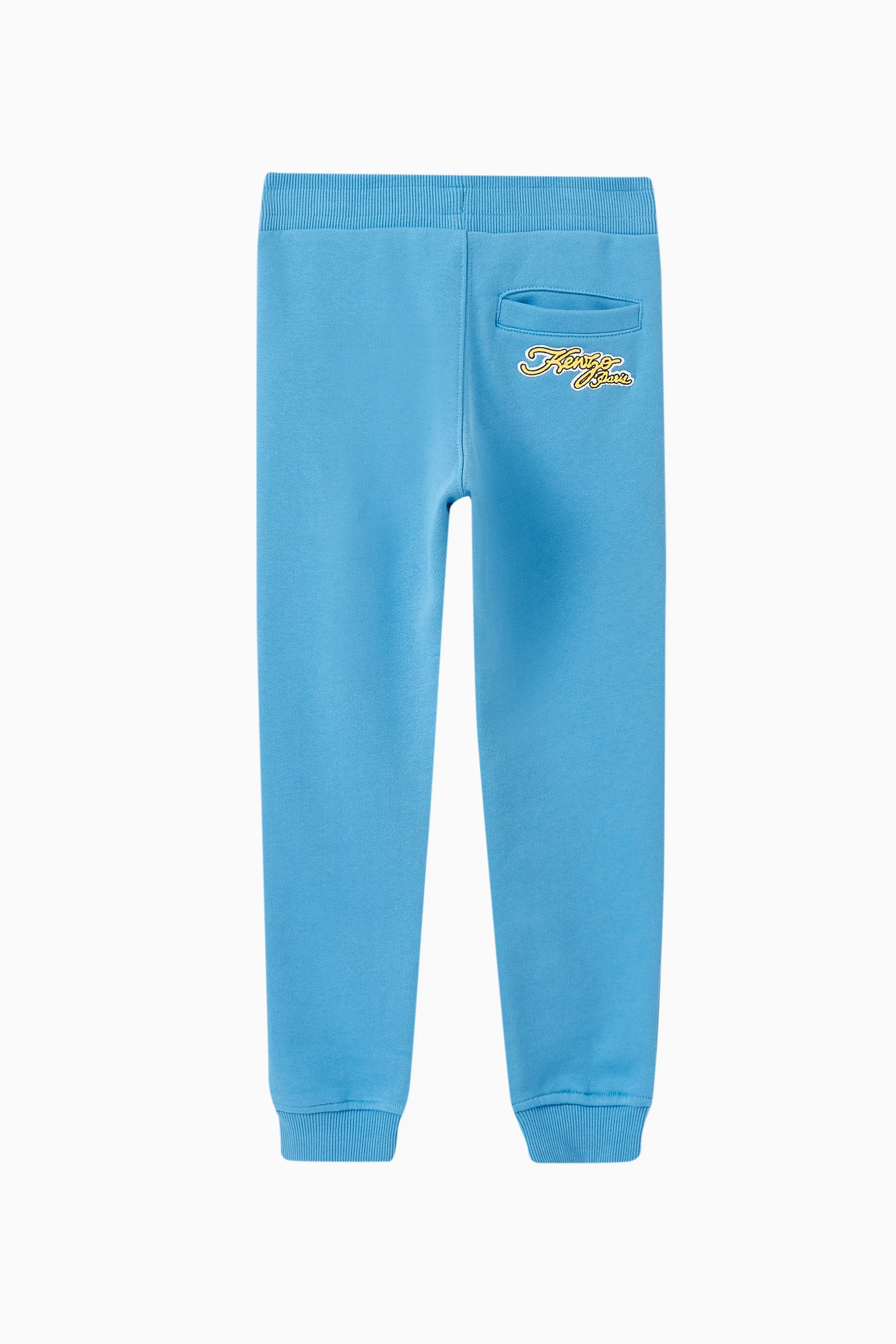 Buy KENZO KIDS Blue Embroidered Sweatpants in Cotton Fleece For Boys Online Ounass UAE