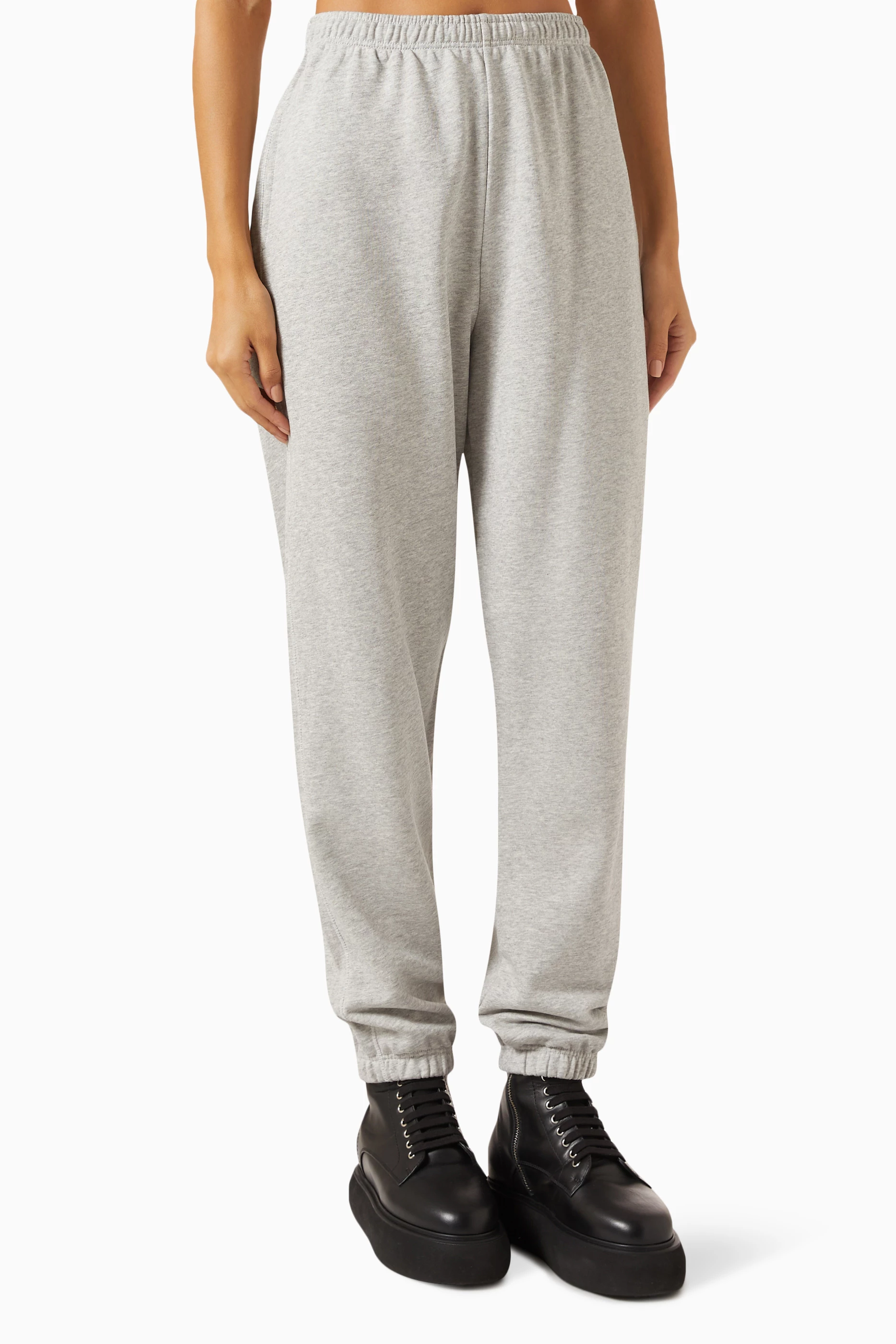 Buy Victoria Beckham Grey Football Joggers in Organic Cotton For Women Online Ounass UAE