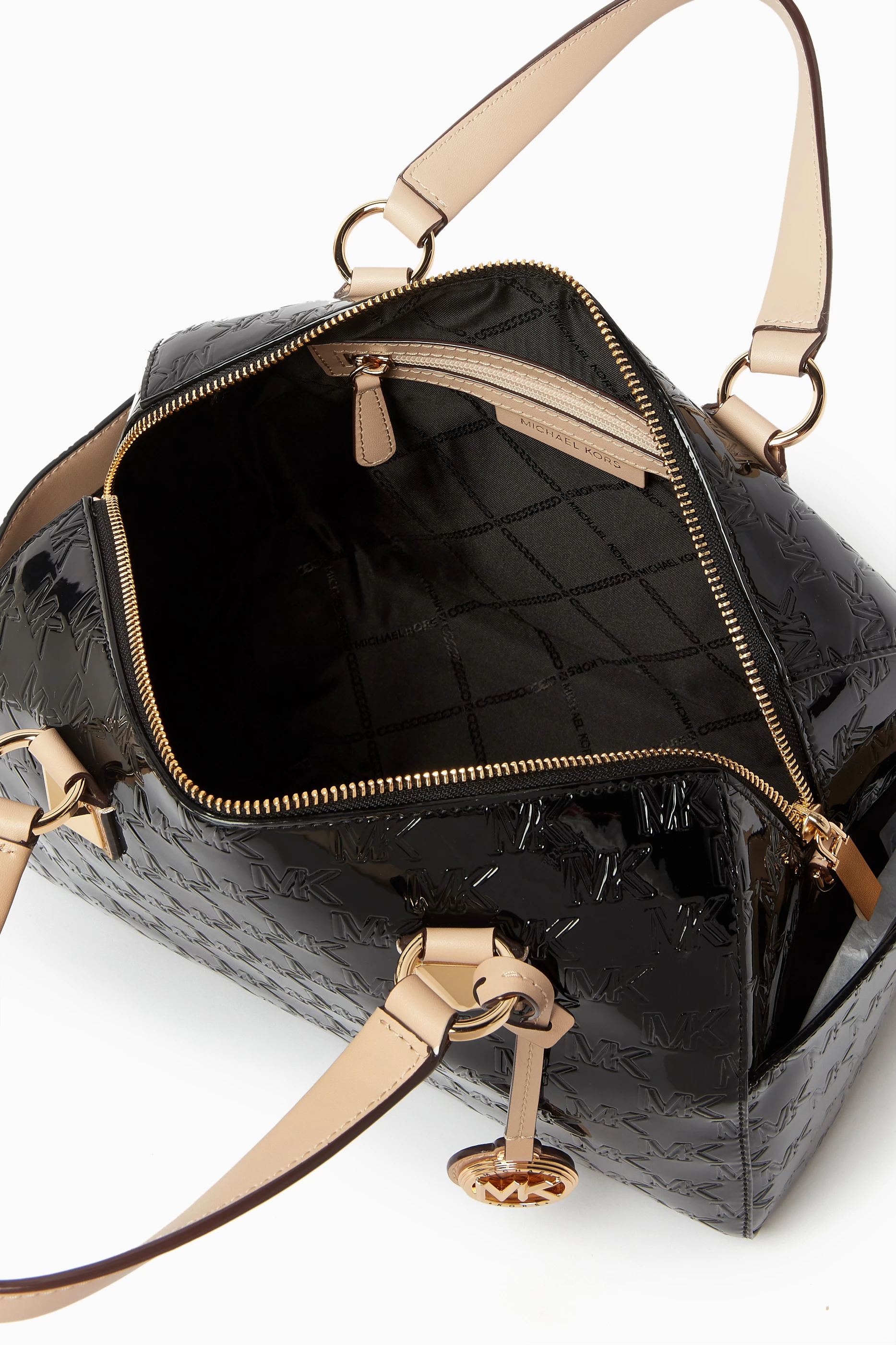 Michael kors grayson satchel black best sale