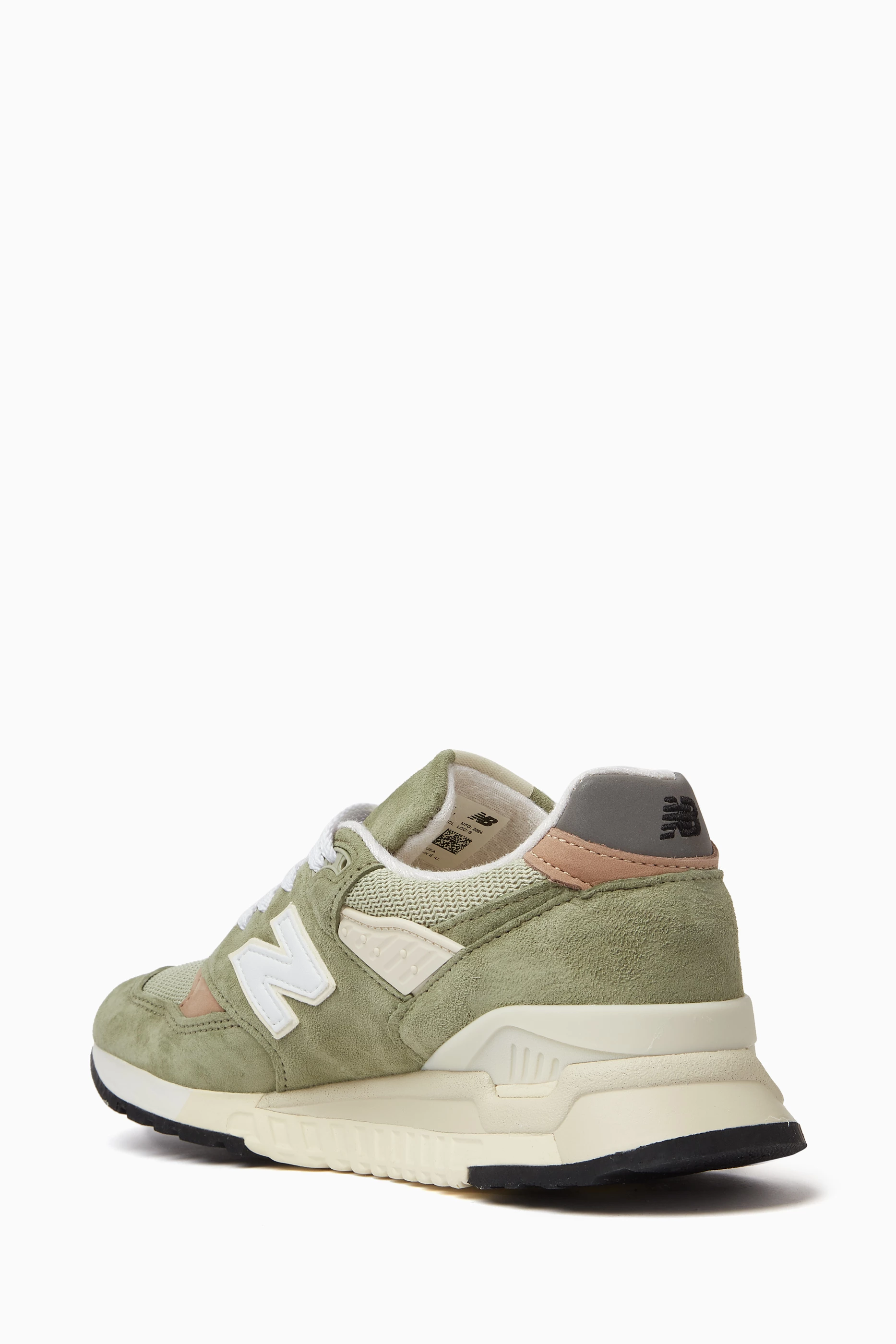 Buy New Balance Green Made in USA 998 Low top Sneakers in Suede Mesh For Women Online Ounass UAE