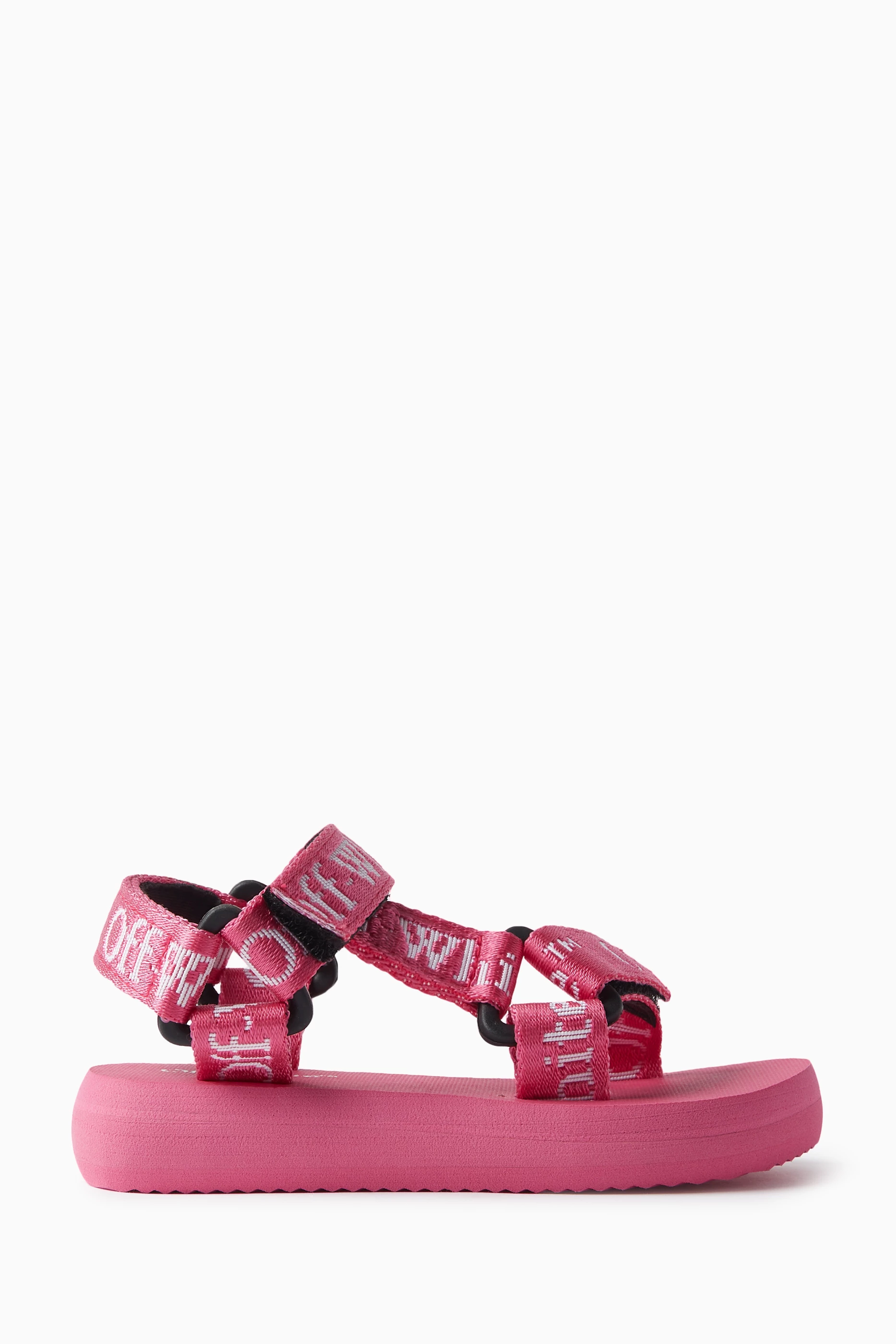 Buy Off White Pink Bookish Logo Band Sandals For Girls Online Ounass UAE