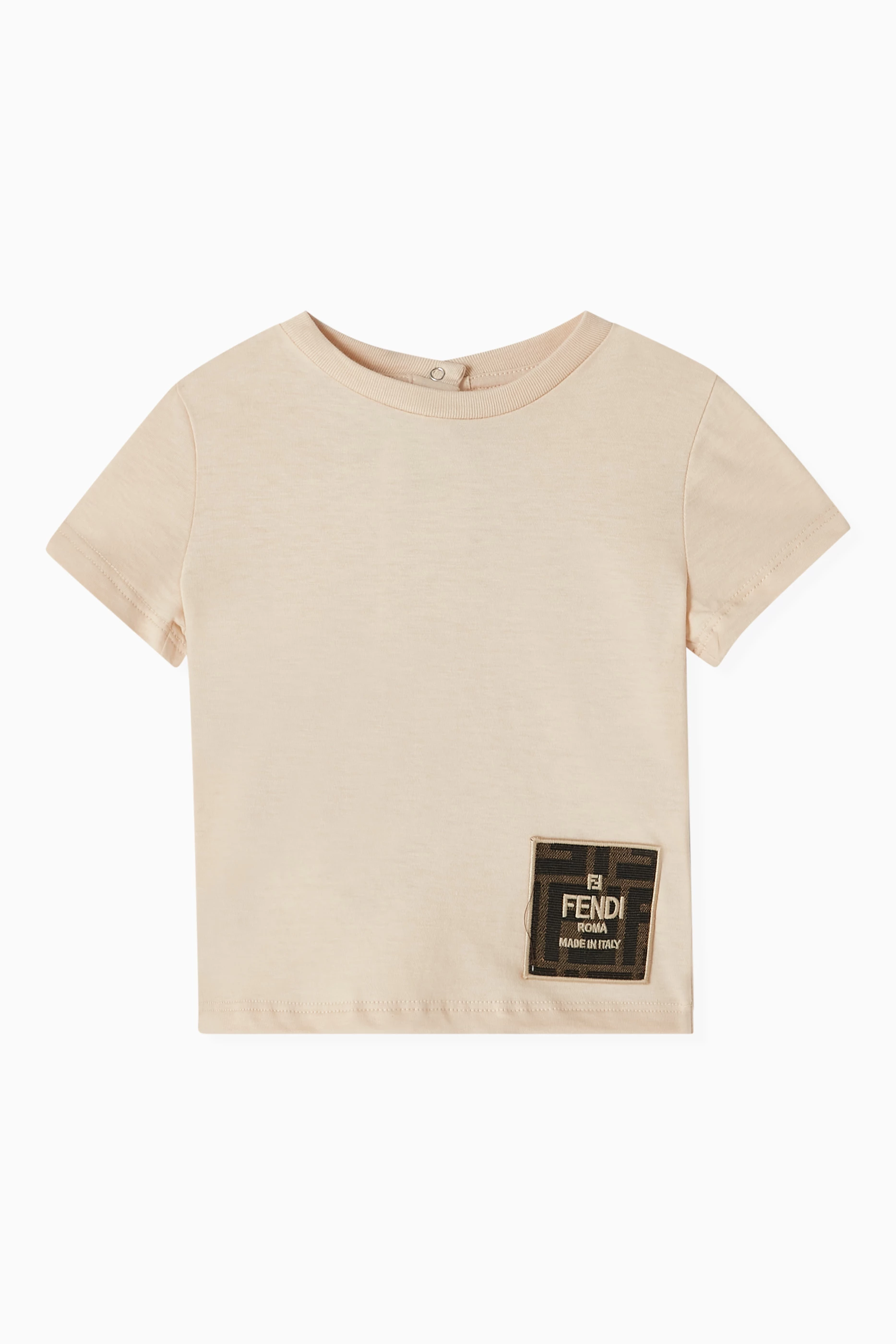 Fendi logo patch t shirt shop