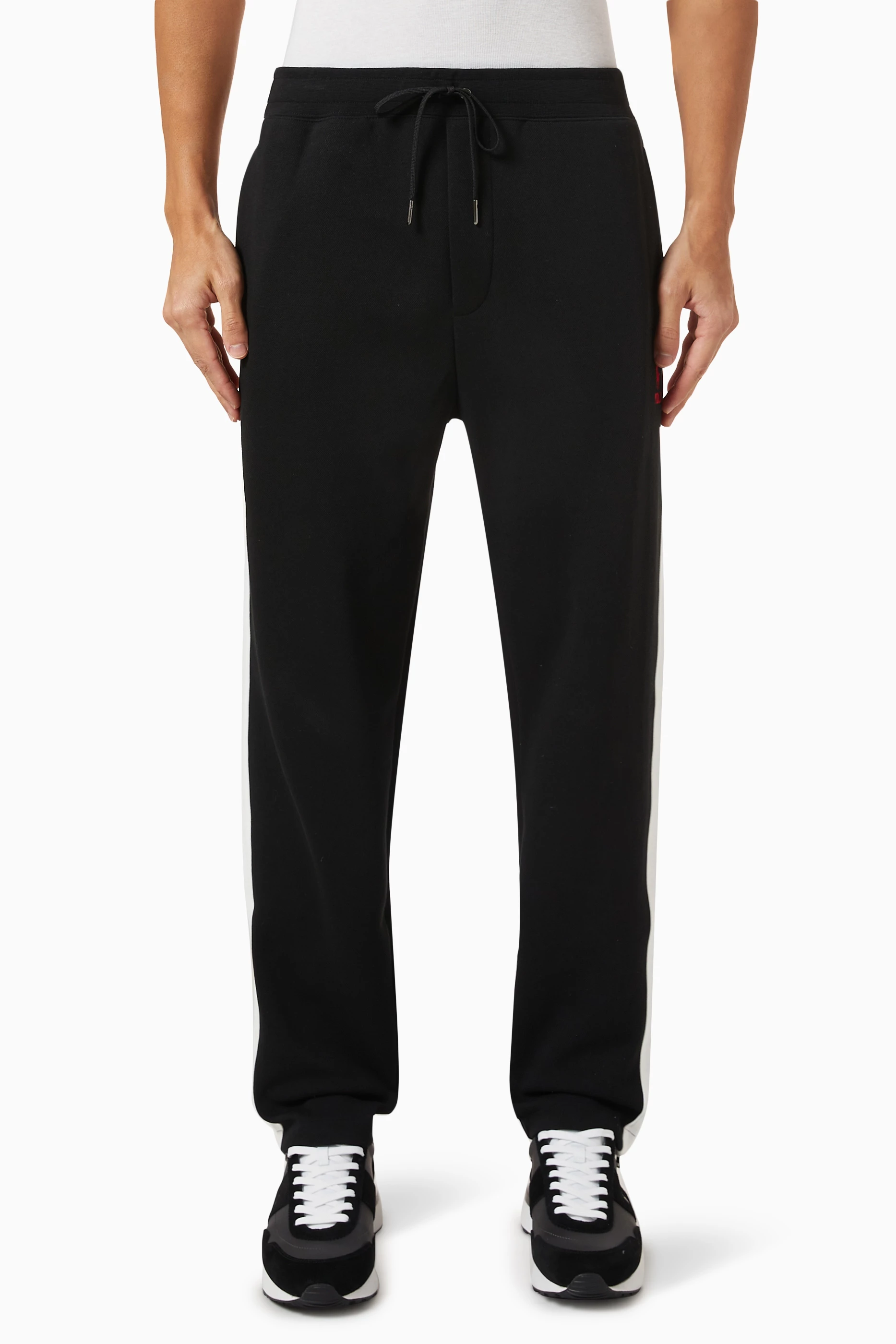 Buy Polo Ralph Lauren Black Logo Track Pants in Cotton Blend For Men Online Ounass UAE