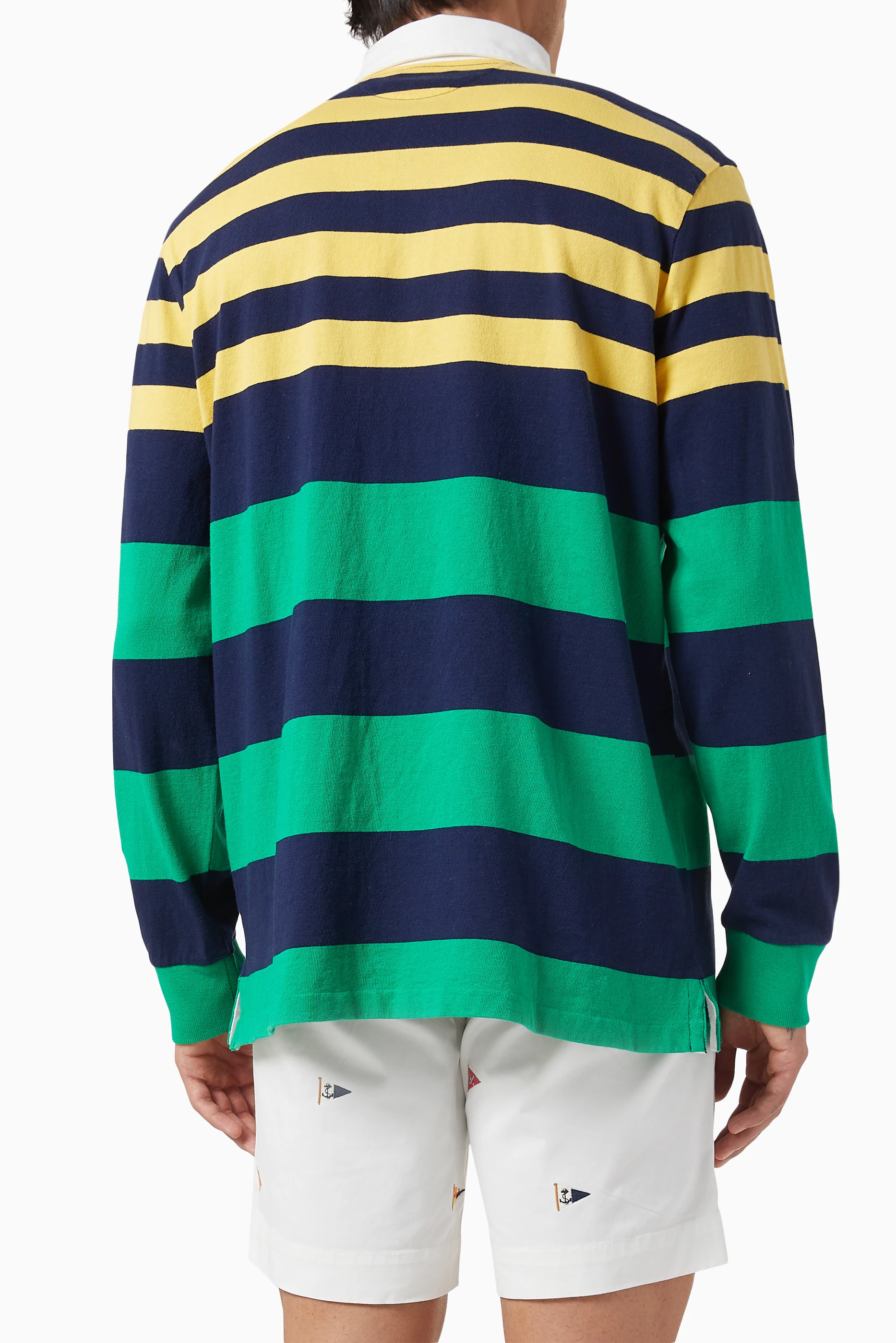 Striped polo best sale