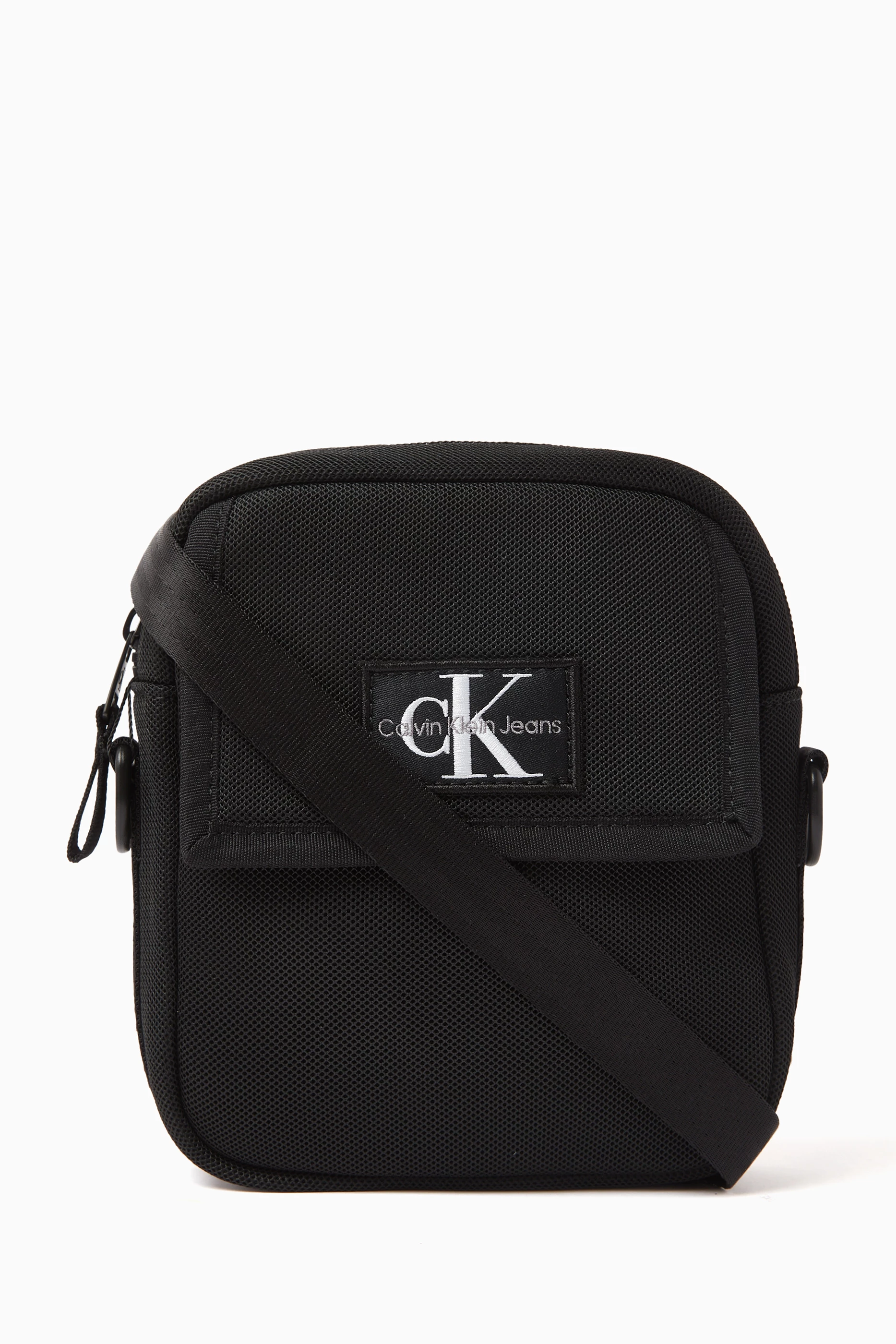 Buy Calvin Klein Black Spacer Crossbody Bag in Mesh For Boys Online Ounass UAE