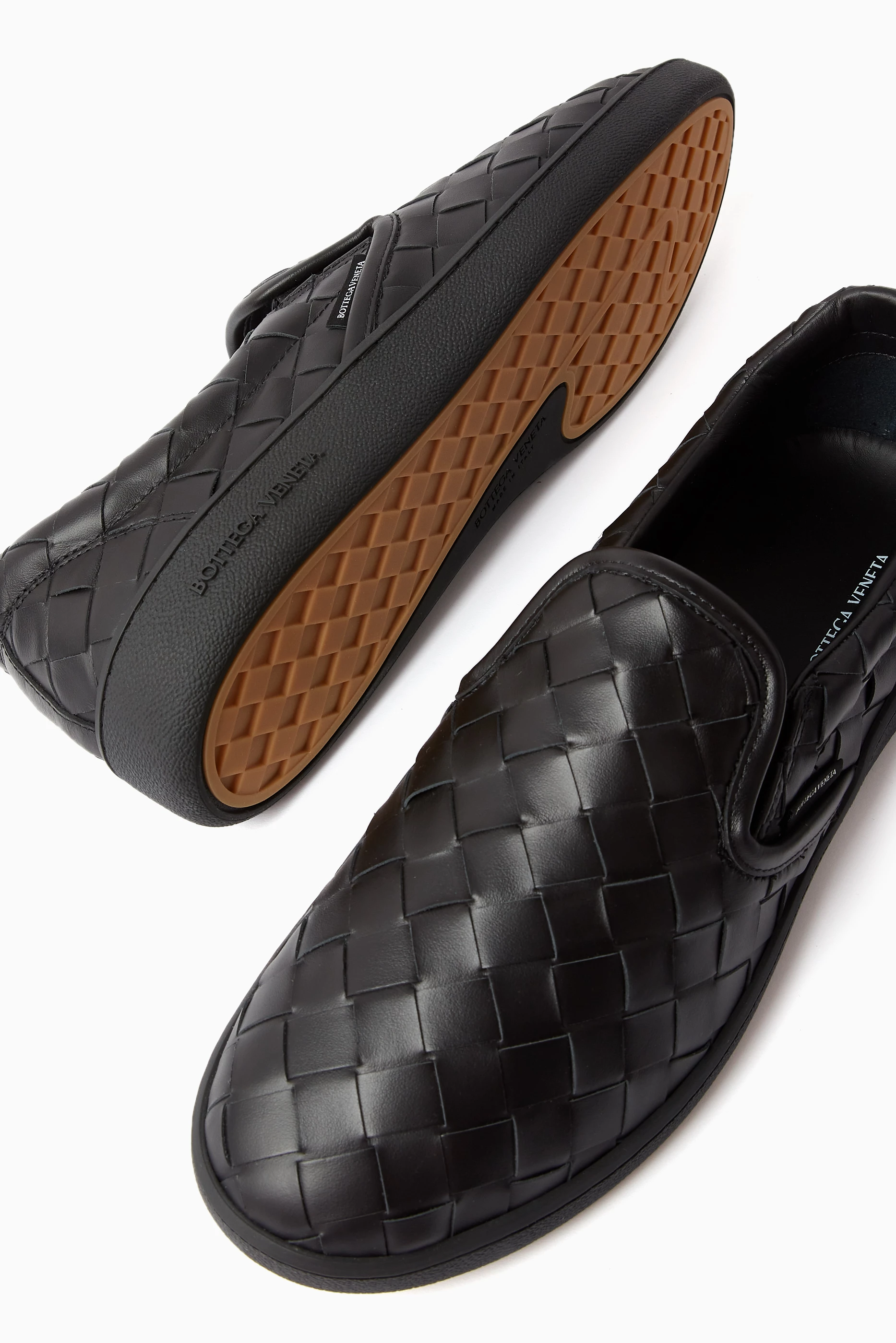 Buy Bottega Veneta Black Sawyer Sneakers in Intrecciato Leather For Men Online Ounass UAE