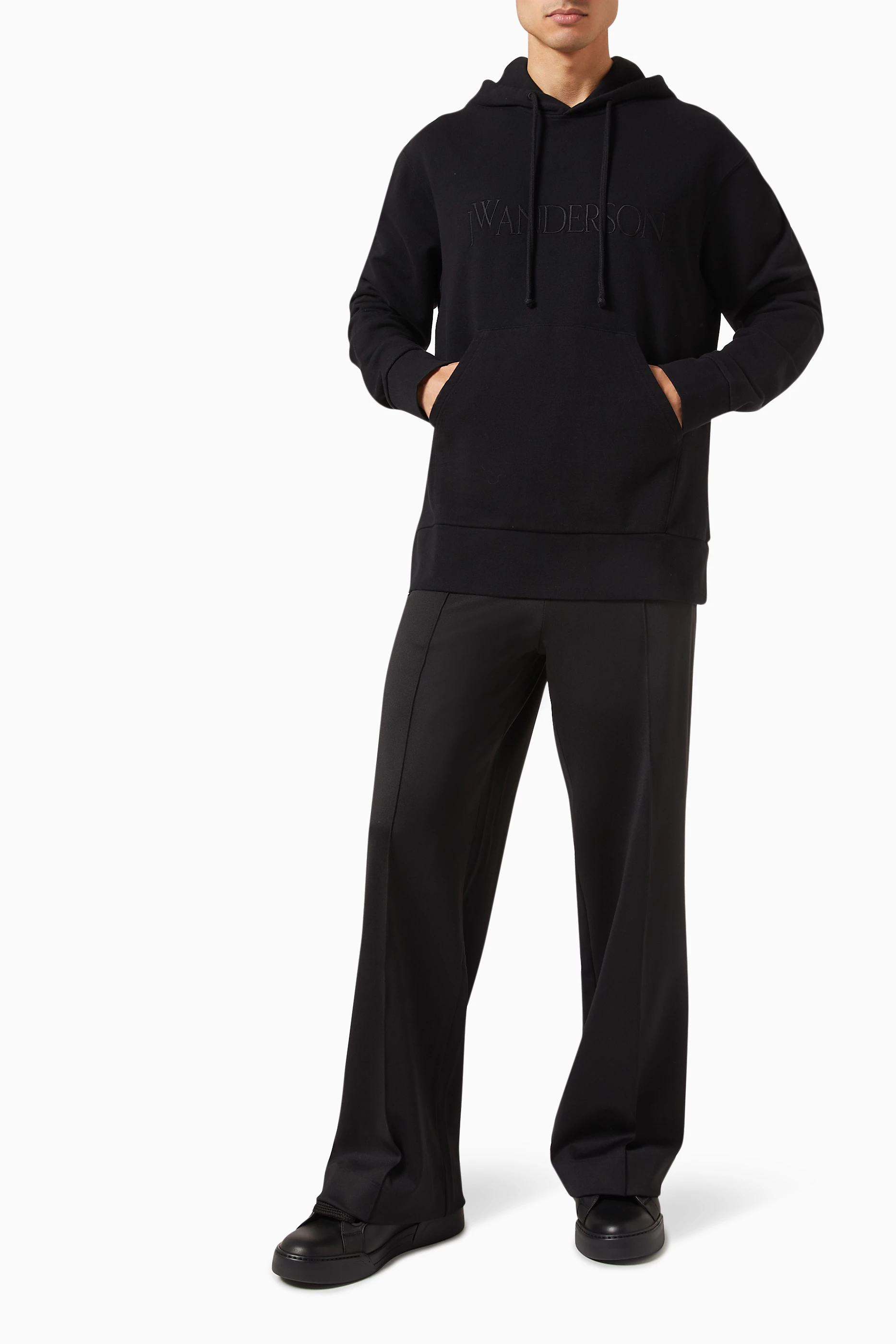 Buy JW Anderson Black Bootcut Track Pants in Jersey For Men Online Ounass UAE