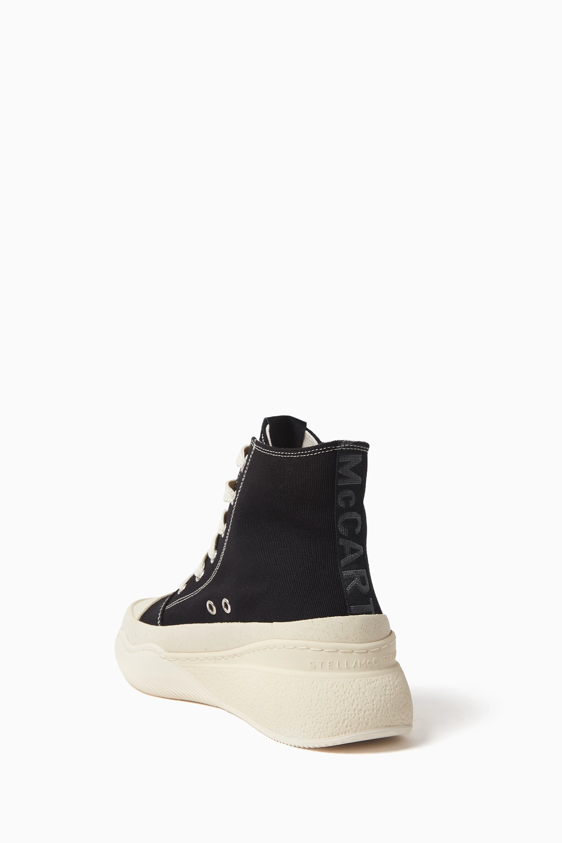 Buy Stella McCartney Black Loop High top Sneakers in Cotton blend Canvas For Women Online Ounass UAE