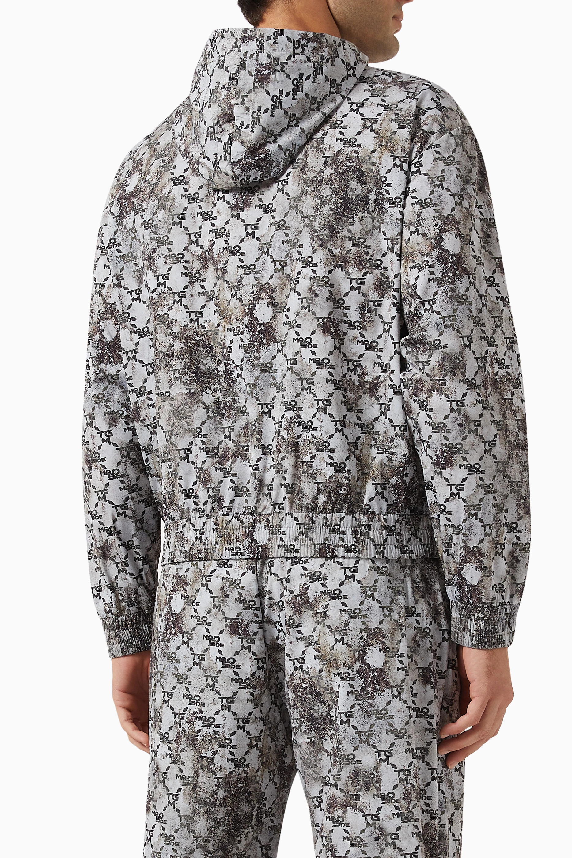 Buy Fifty Made Grey Monogram Track Jacket in Bio based Nylon For Men Online Ounass UAE