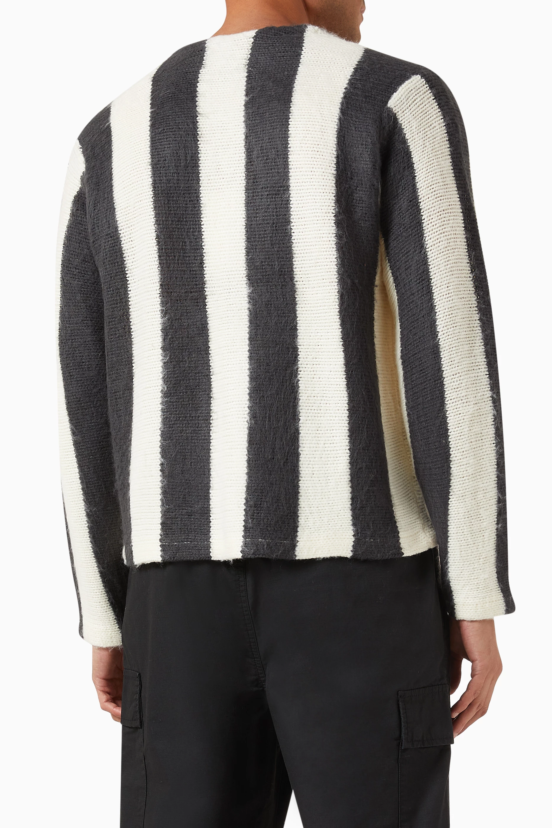 Buy Stussy Multicolour Stripe Brushed Cardigan in Acrylic knit For Men Online Ounass UAE