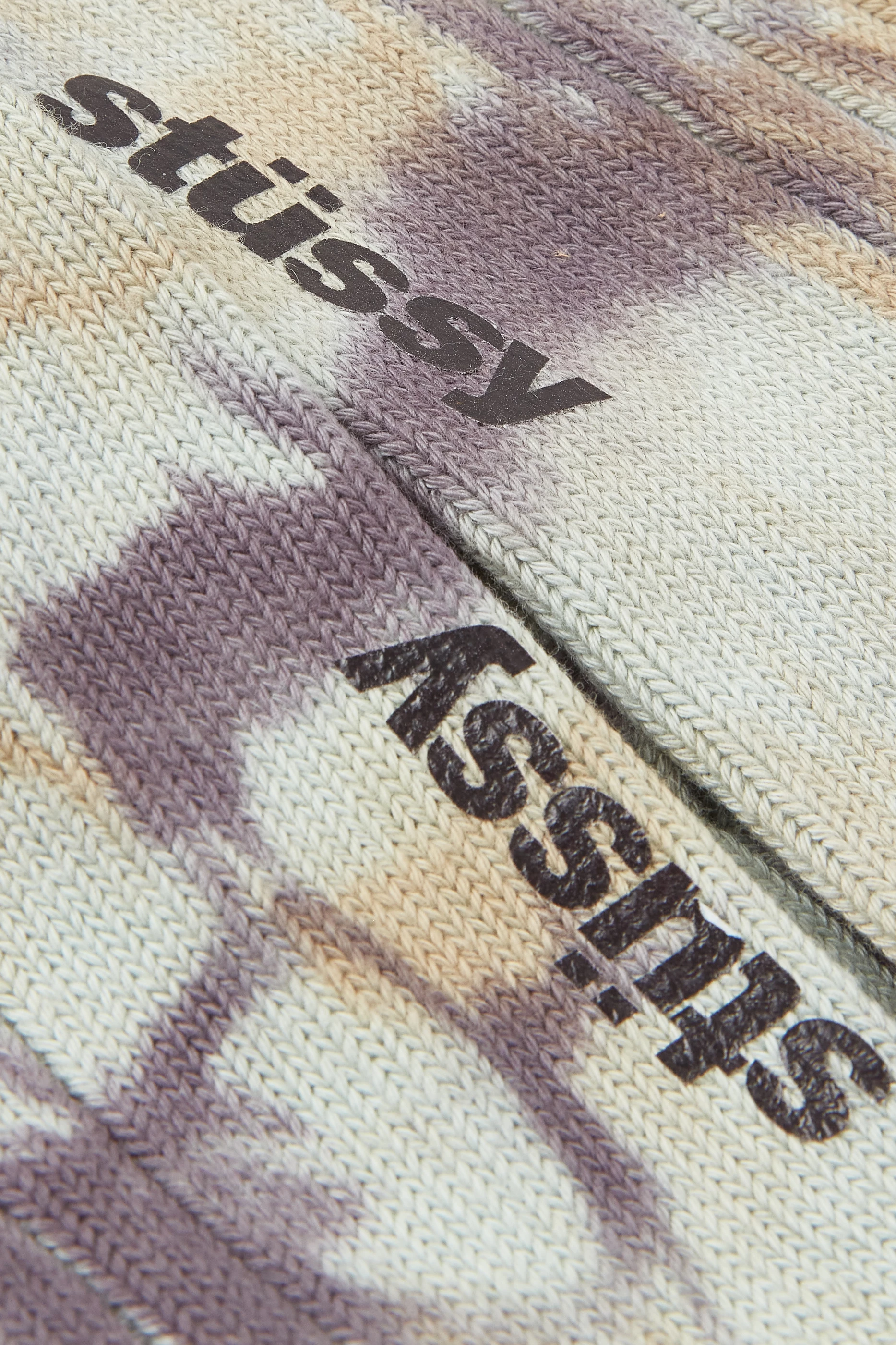 Buy Stussy Multicolour Multi dyed Ribbed Crew Socks in Cotton blend For Men Online Ounass UAE