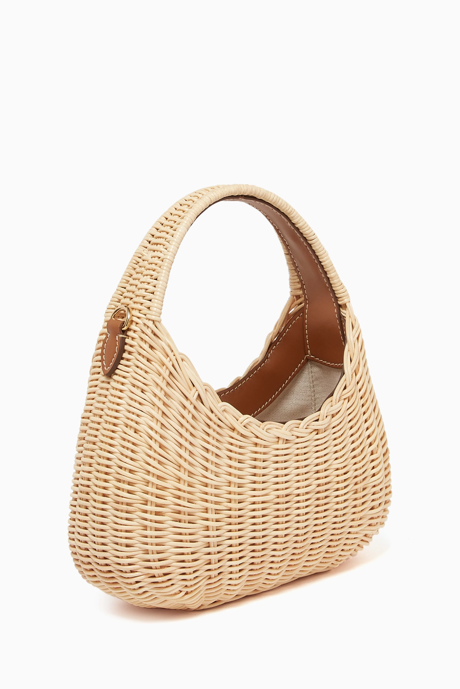 Buy Miu Miu Neutral Miu Wander Wicker Shoulder Bag For Women Online Ounass UAE