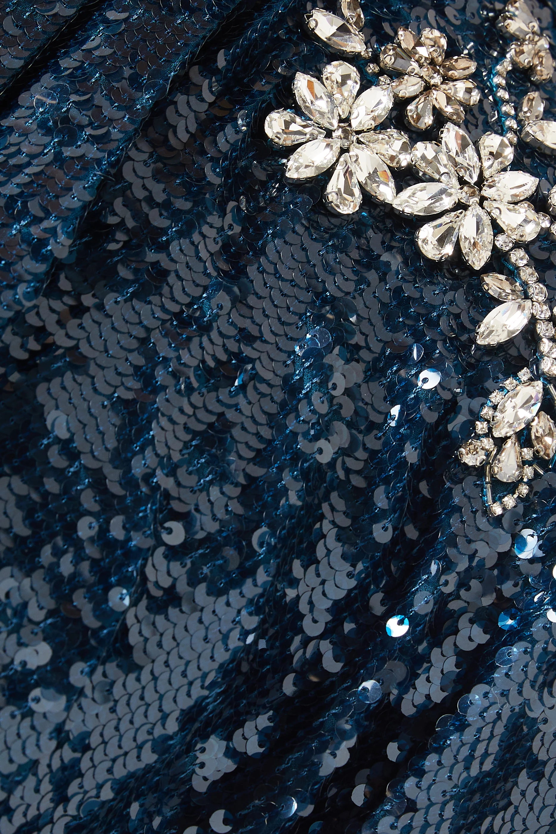 Buy Erdem Blue Cape style Gown in Embroidered Sequins For Women Online Ounass UAE