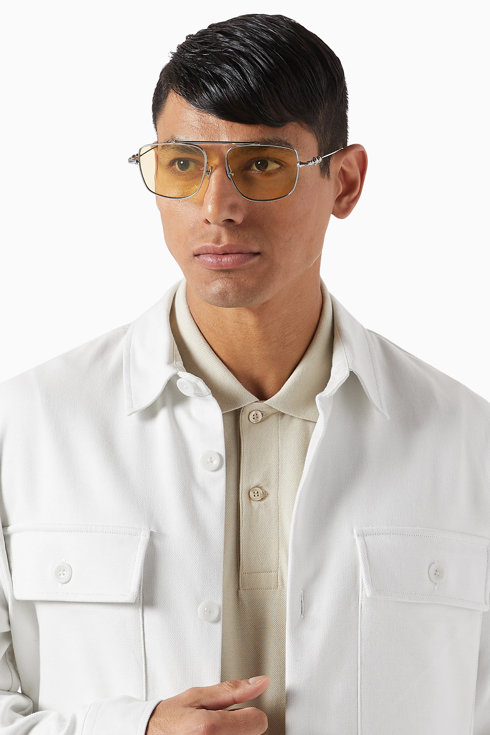Buy Gentle Monster Yellow Martin 02 Glasses in Metal For UNISEX