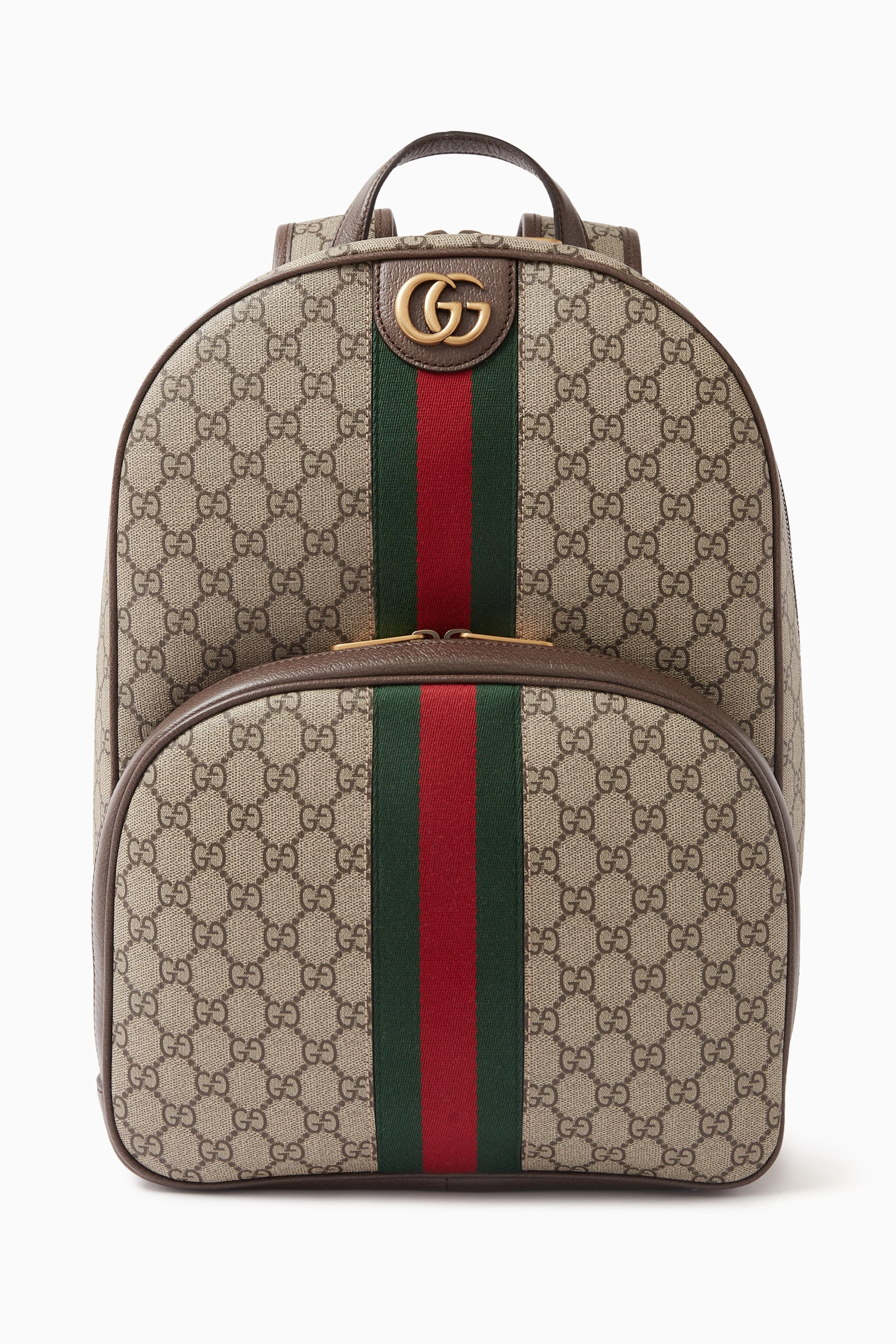 Gucci men's gg supreme canvas backpack outlet