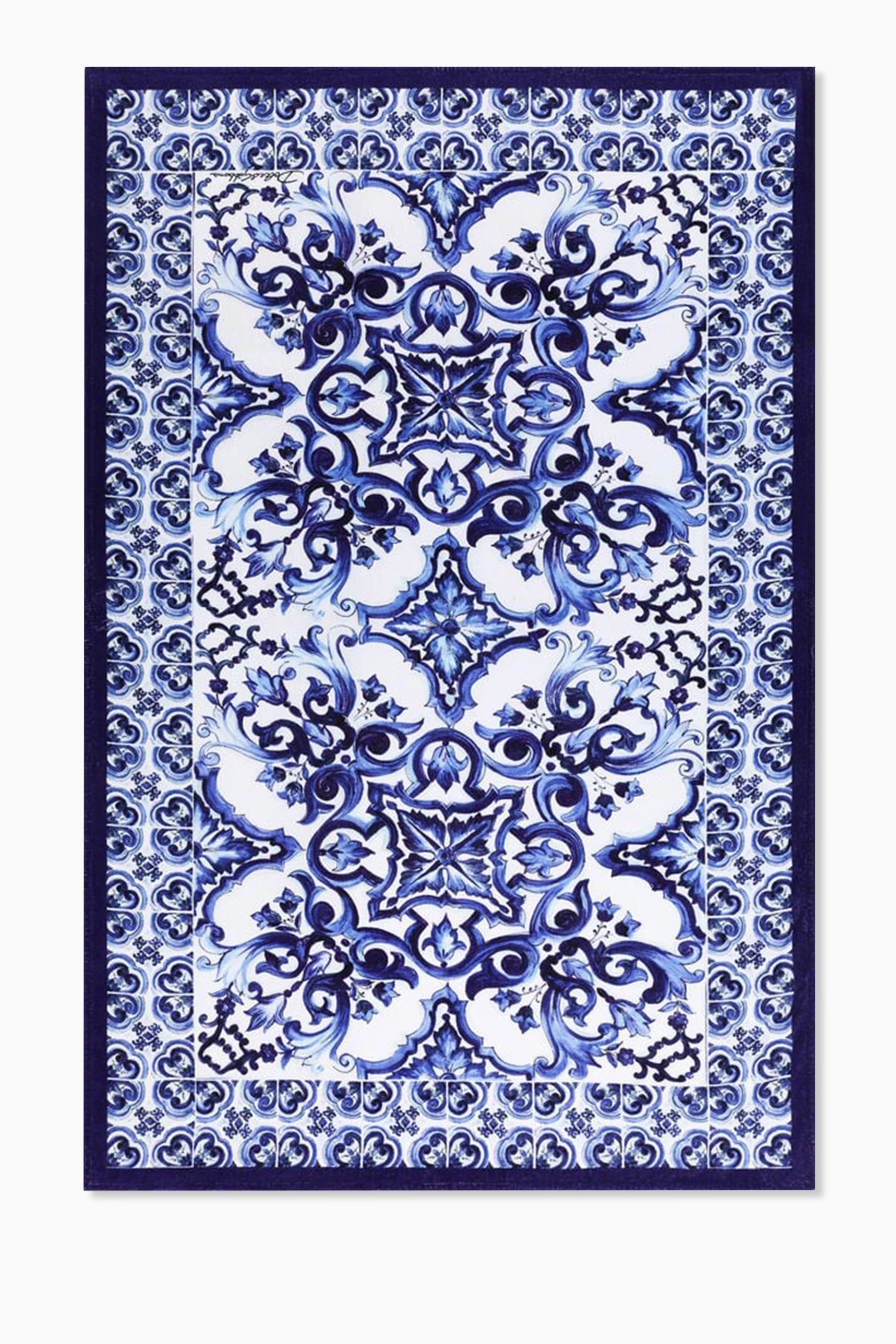 【関税込み】dolce & gabbana BEACH TOWEL 'MAIOLICA' PRINT Dolce & Gabbana Majolica Print Beach Towel | Yellow | FARFETCH