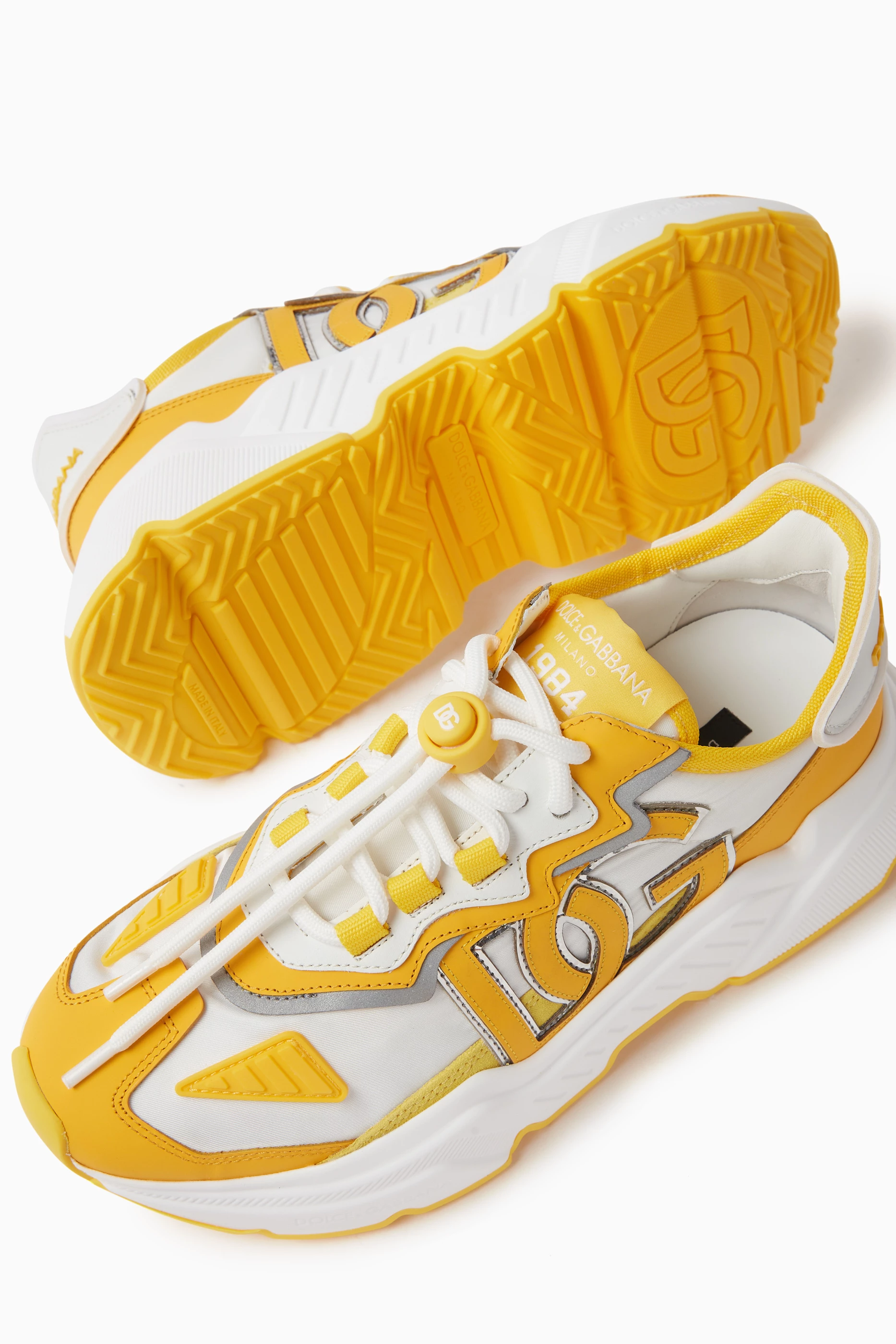 Yellow dolce and gabbana sneakers on sale