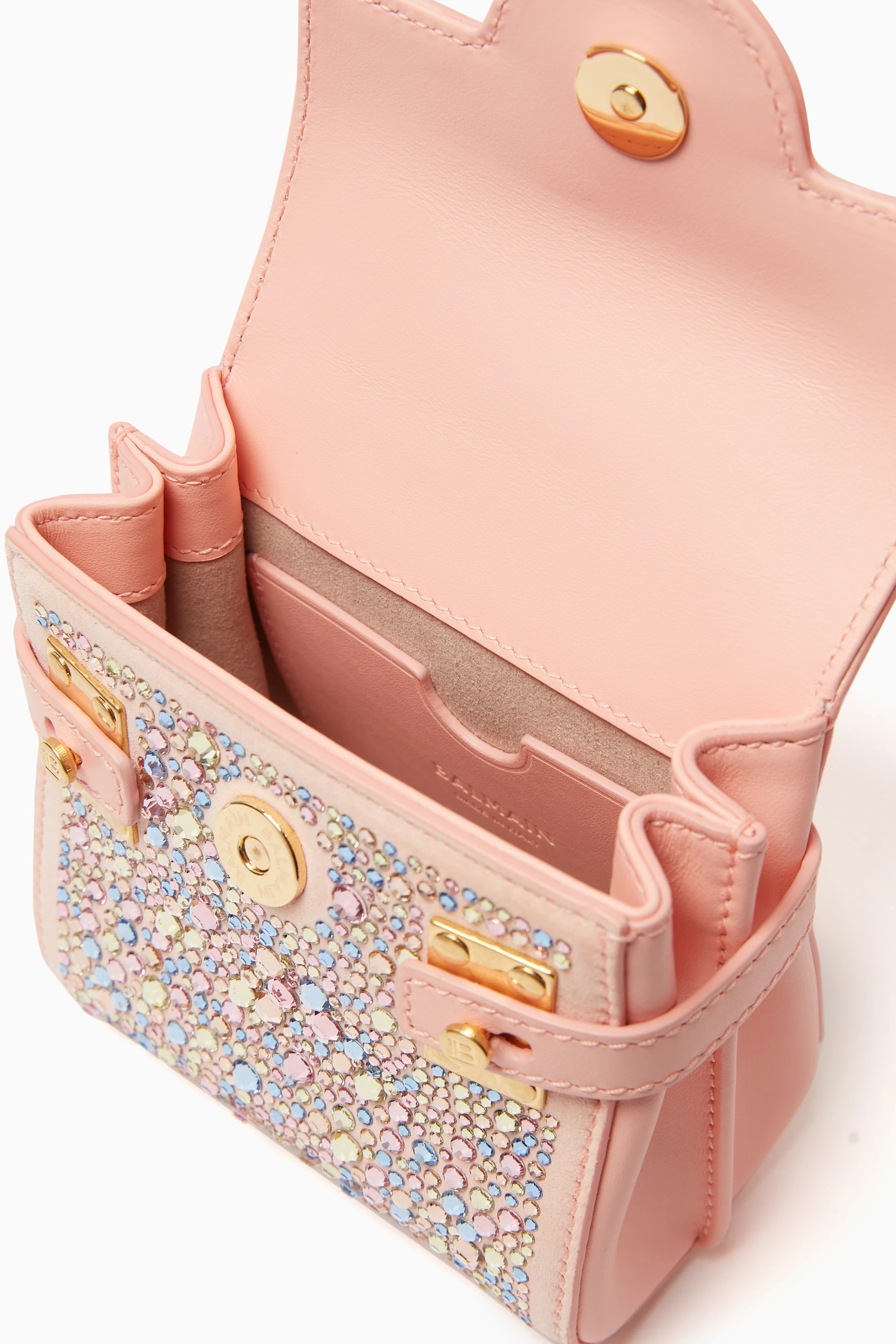 【送料&関税込】Balmain B Buzz Small Shoulder Bag In Rose-pi Balmain B Buzz Small Shoulder Bag In Rose-pink Leather