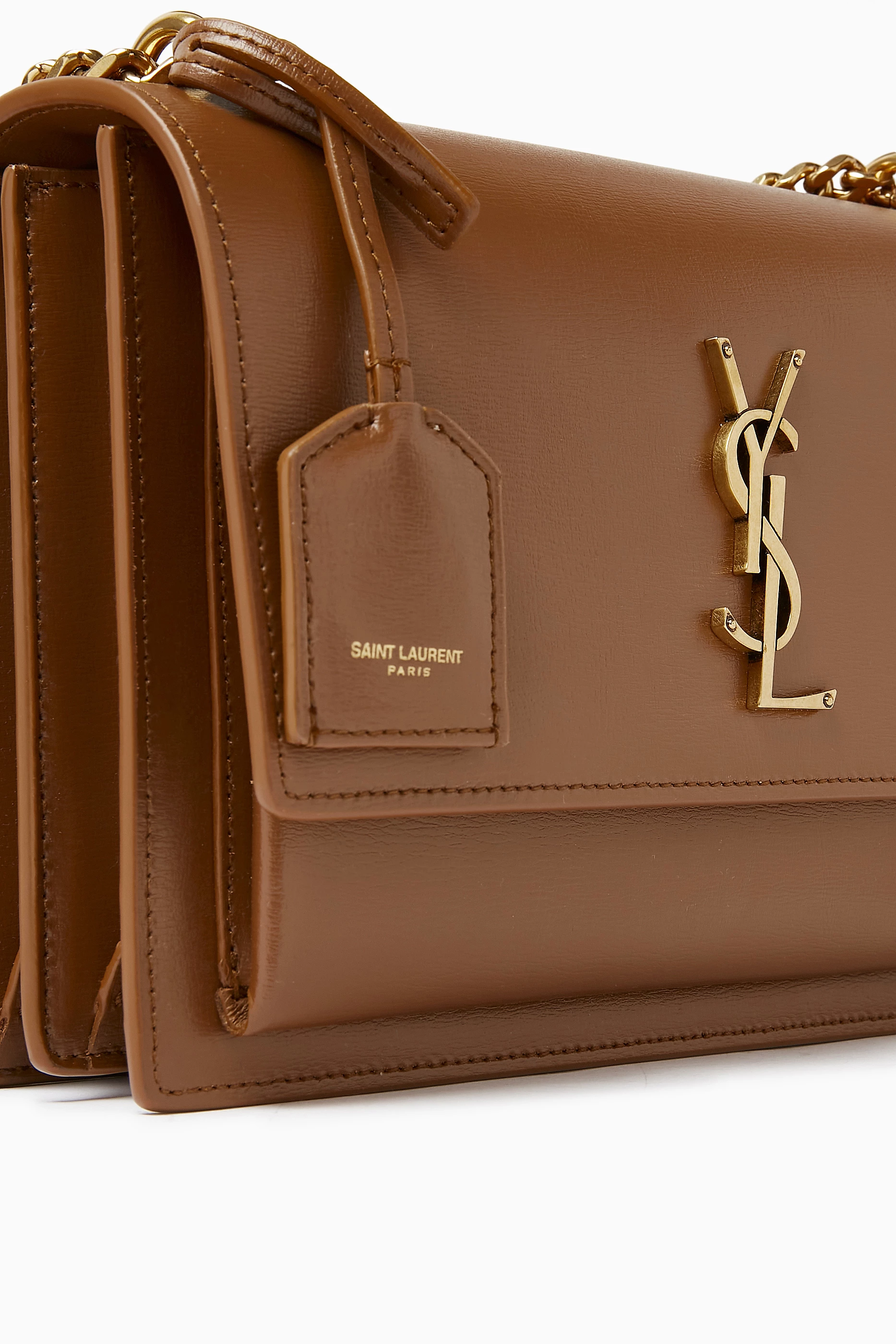 Buy SAINT LAURENT Brown Medium Sunset Shoulder Bag in Smooth Leather For Women Online Ounass UAE