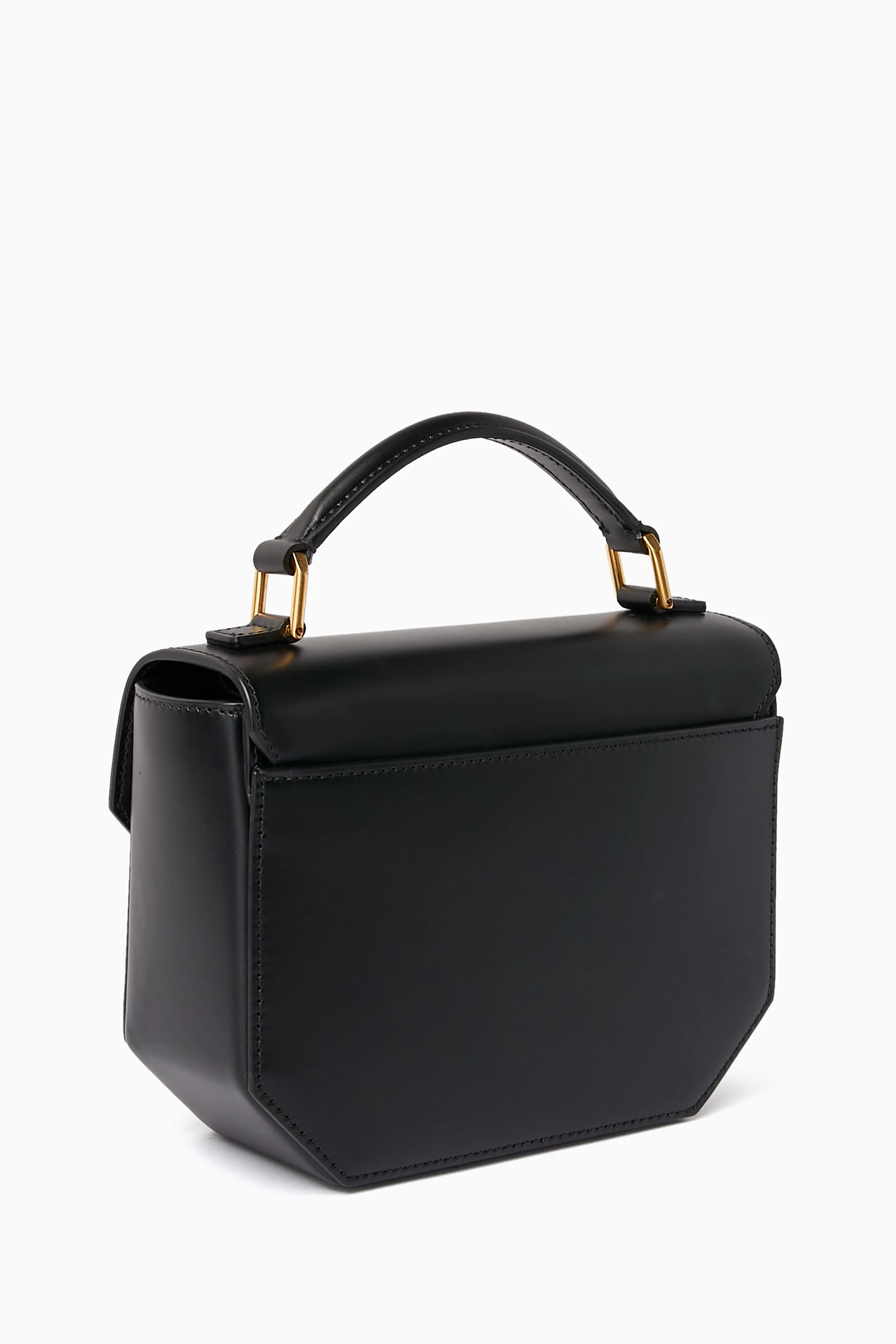 Buy Bally Black Mini Emblem Folio Bag in Smooth Leather For