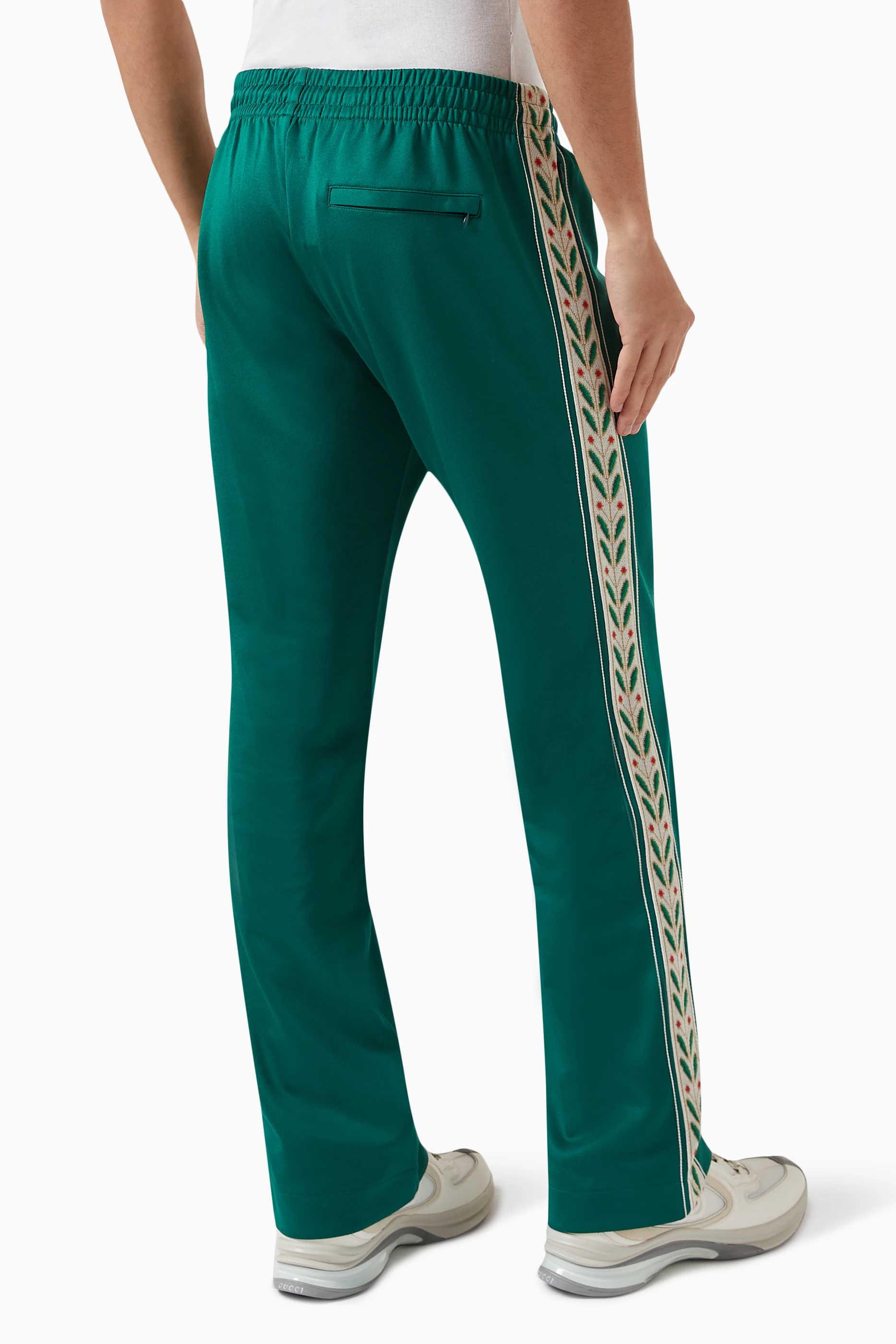 Buy Casablanca Green Laurel Track Pants in Poly blend Tricot For Men Online Ounass UAE