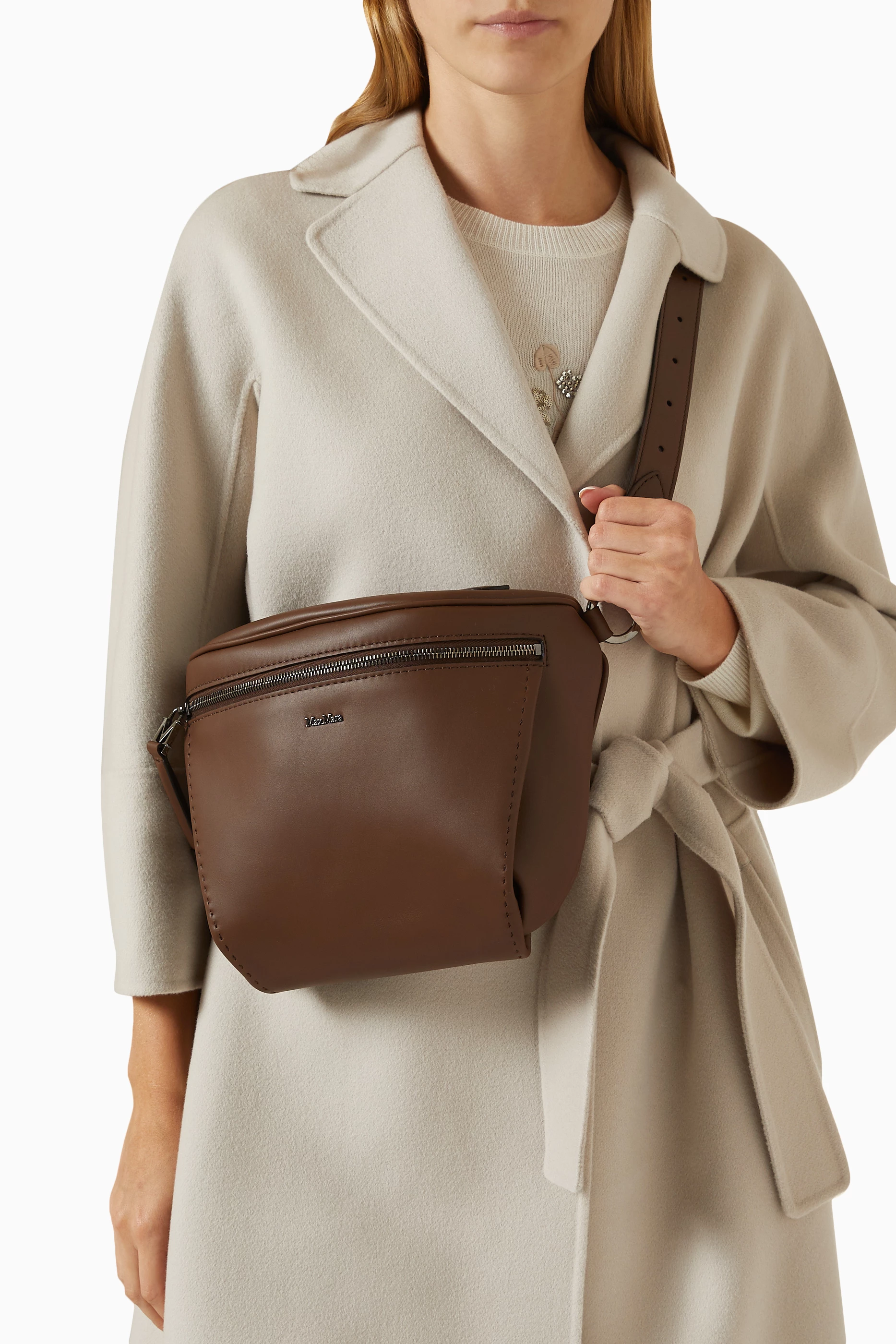 Large leather belt bag deals