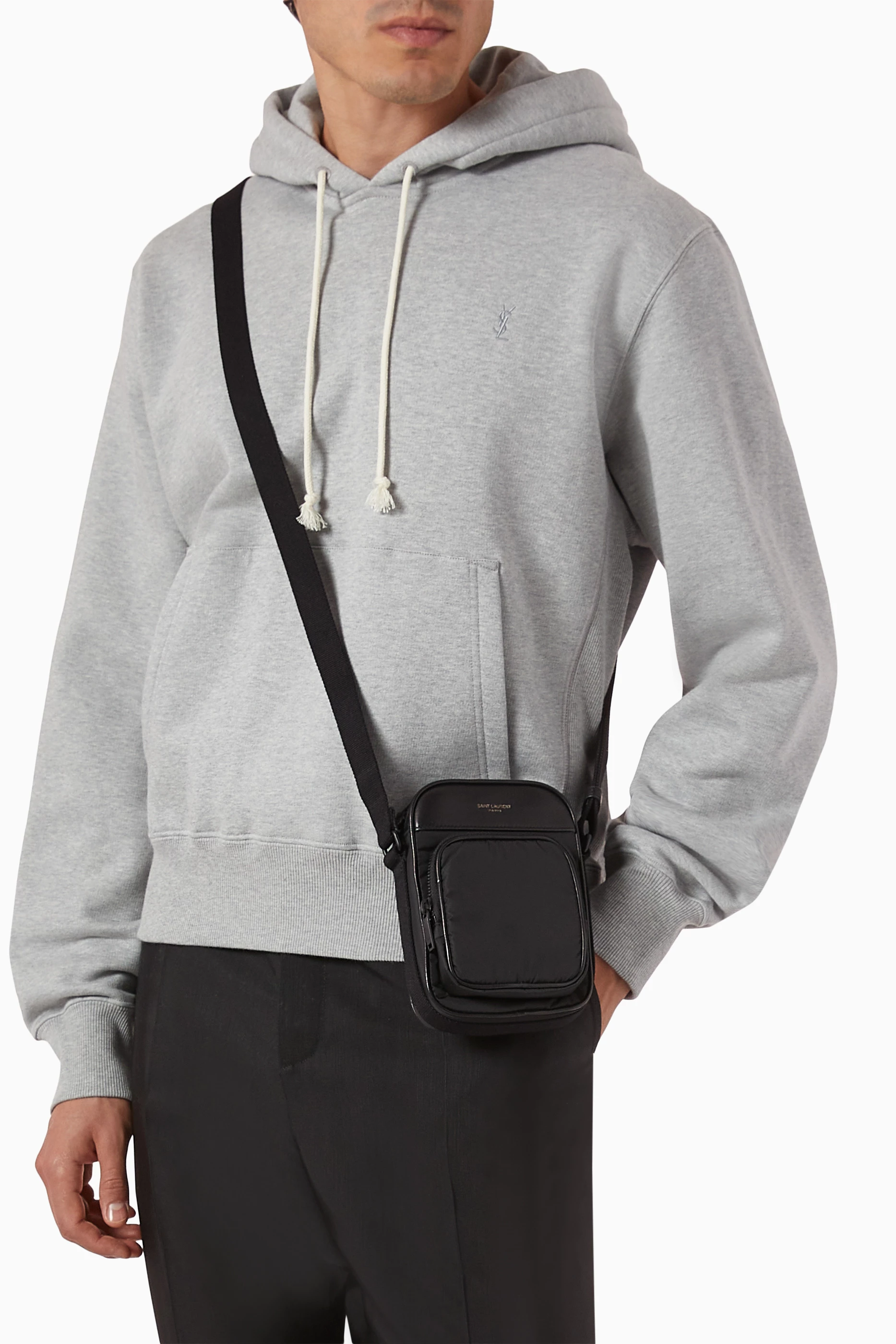Buy SAINT LAURENT Black Mini Camera Bag in Nylon For Men Online Ounass UAE