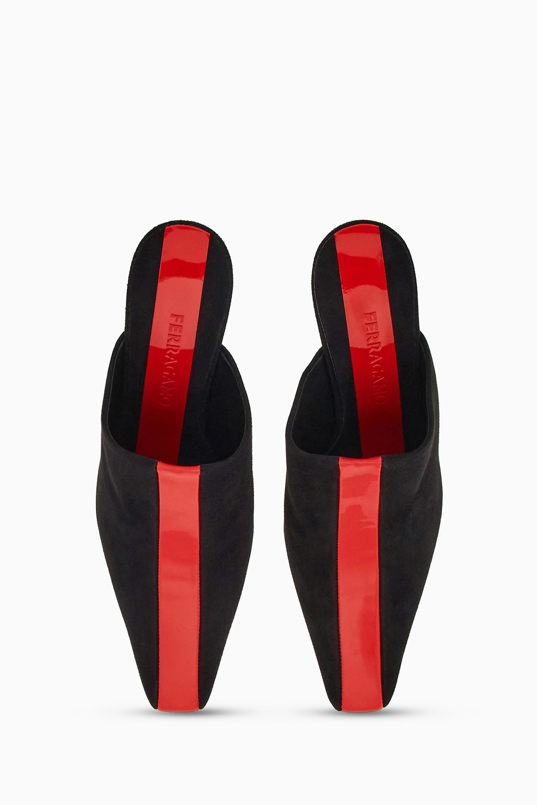 Buy Ferragamo Black Sophye Mules in Suede Calfskin For Women Online Ounass UAE