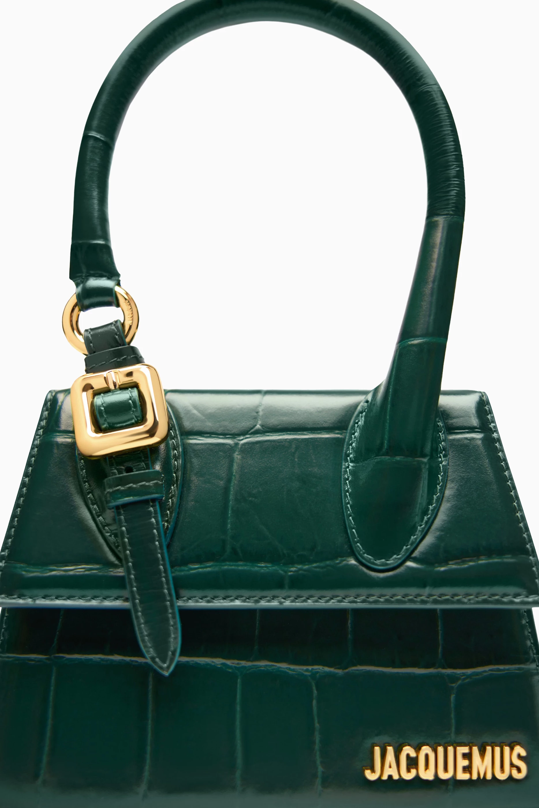 Jacquemus green croc bag top