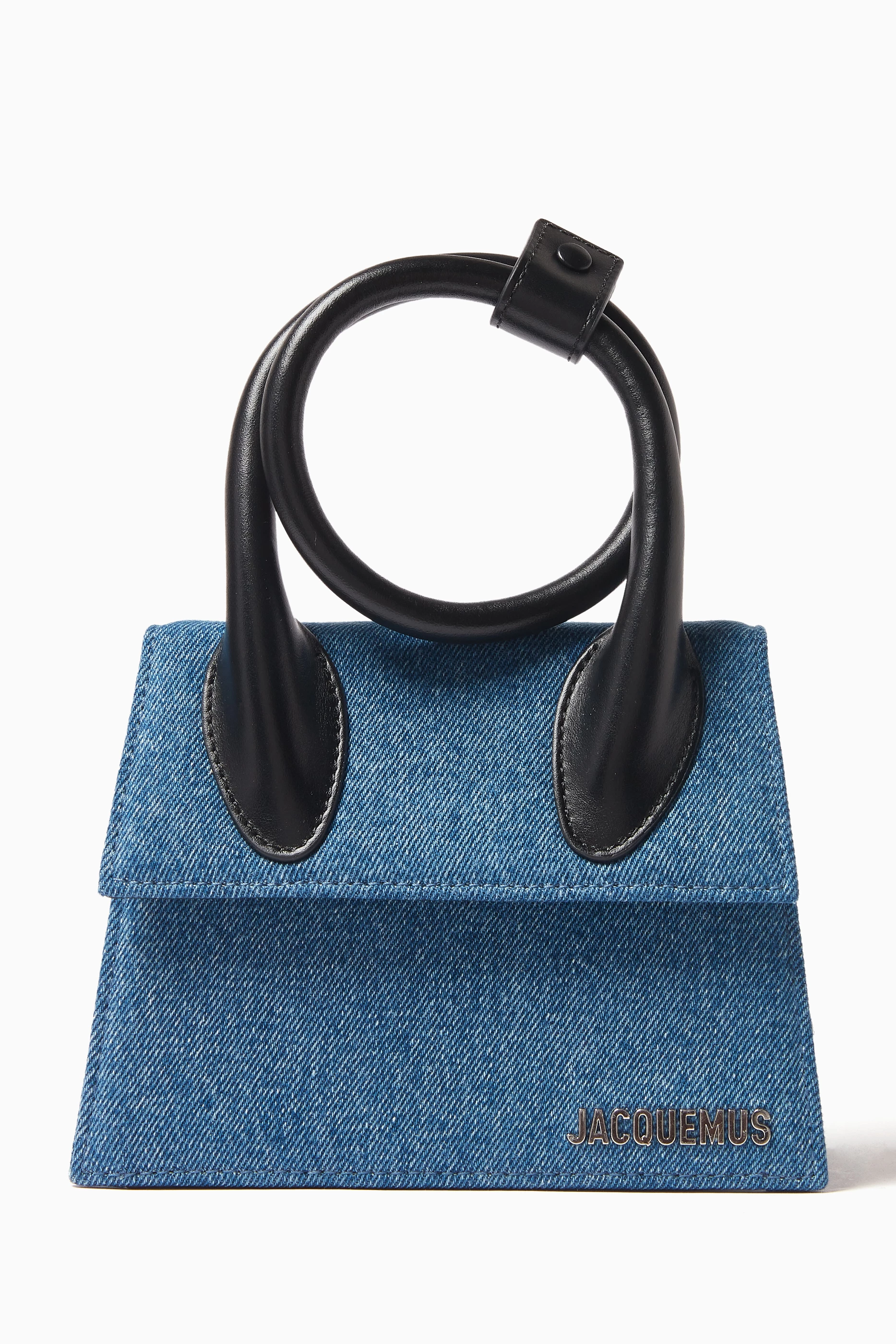 ★JACQUEMUS★ Le Chiquito Node Tote Bag Blue 213BA0053032330 Jacquemus Le Chiquito Moyen Tote Bag | Blue | FARFETCH