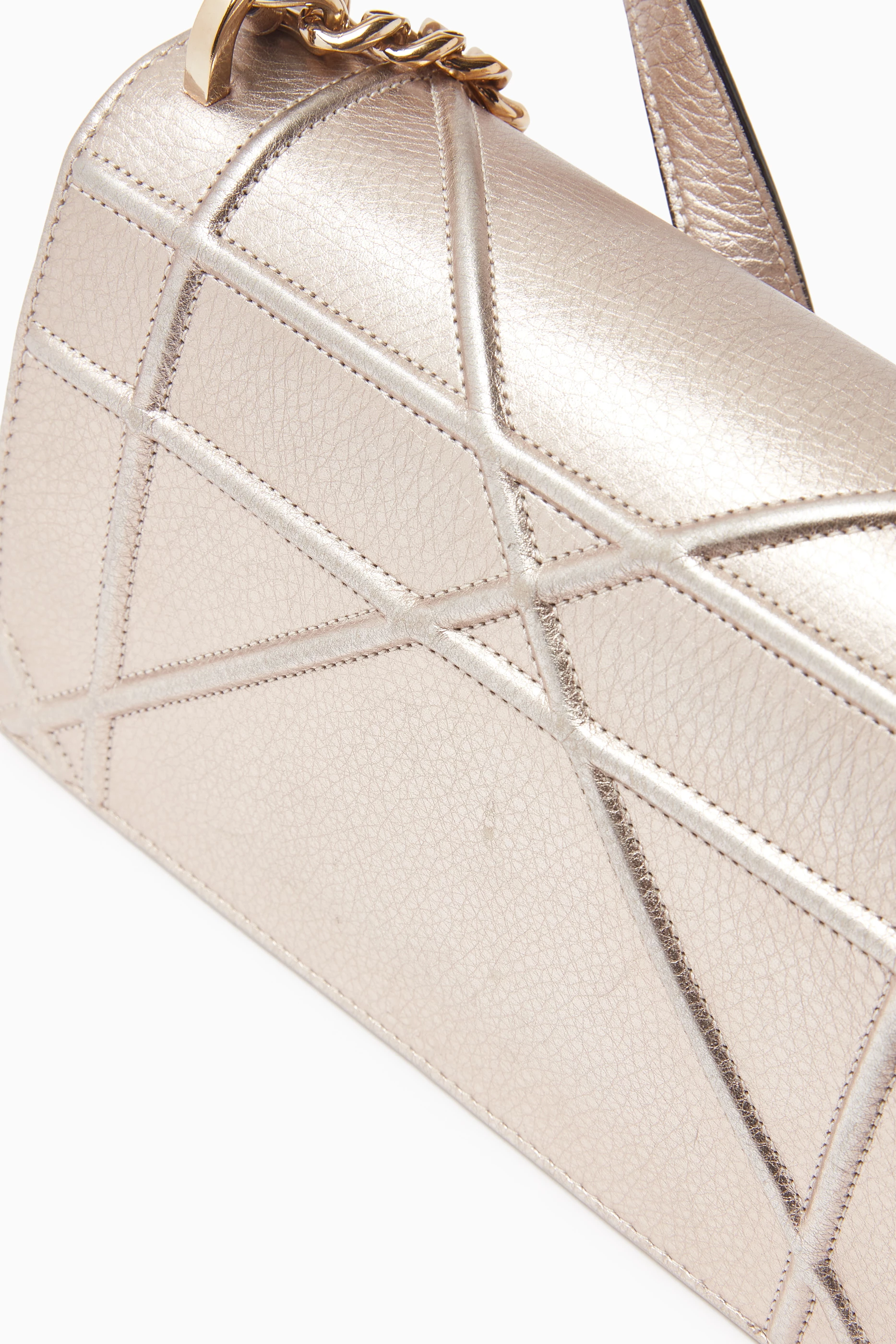 Buy Christian Dior Pre Loved Gold Small Diorama Shoulder Bag in Metallic Leather For Women Online Ounass UAE